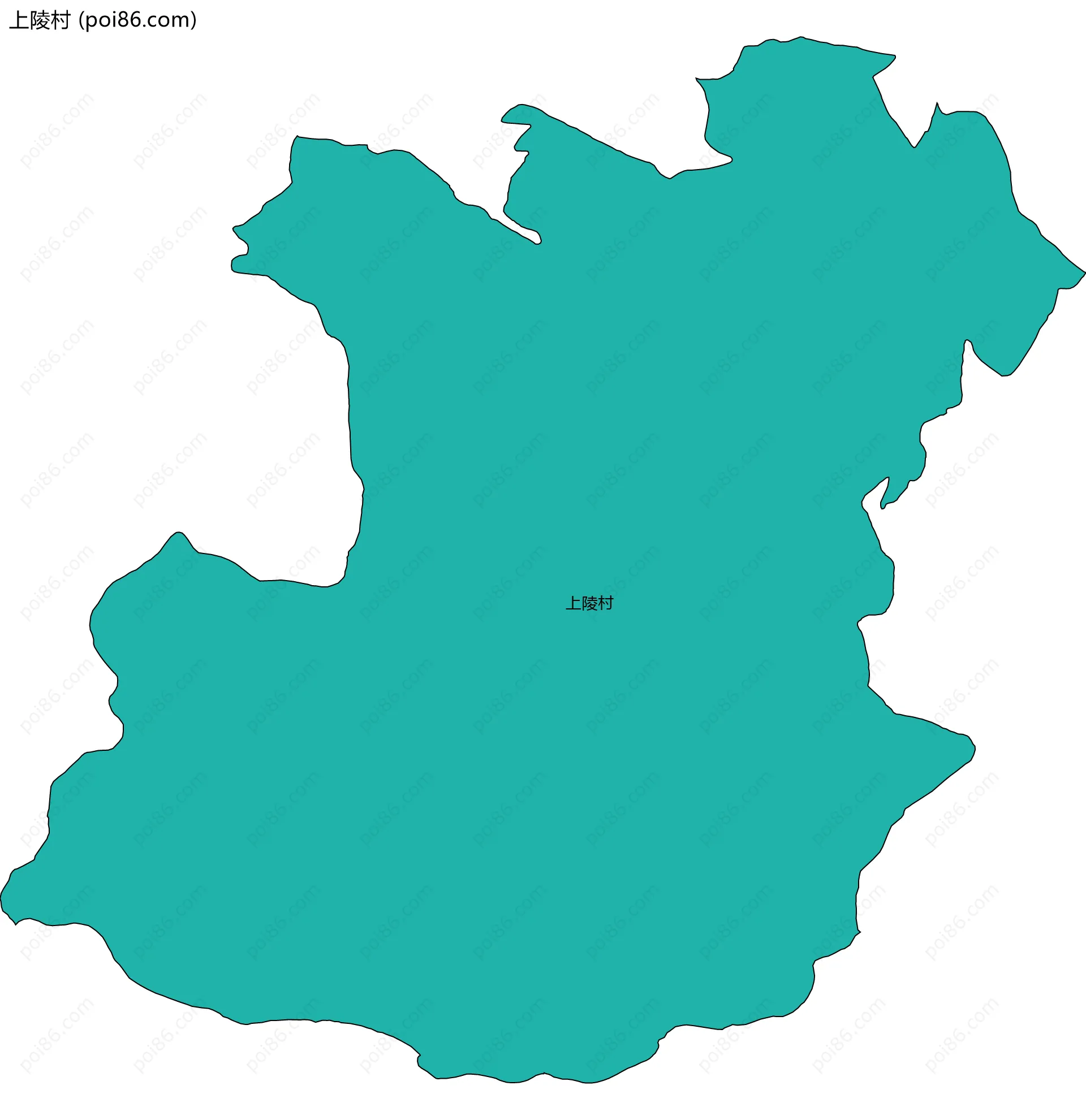 上陵村边界地图