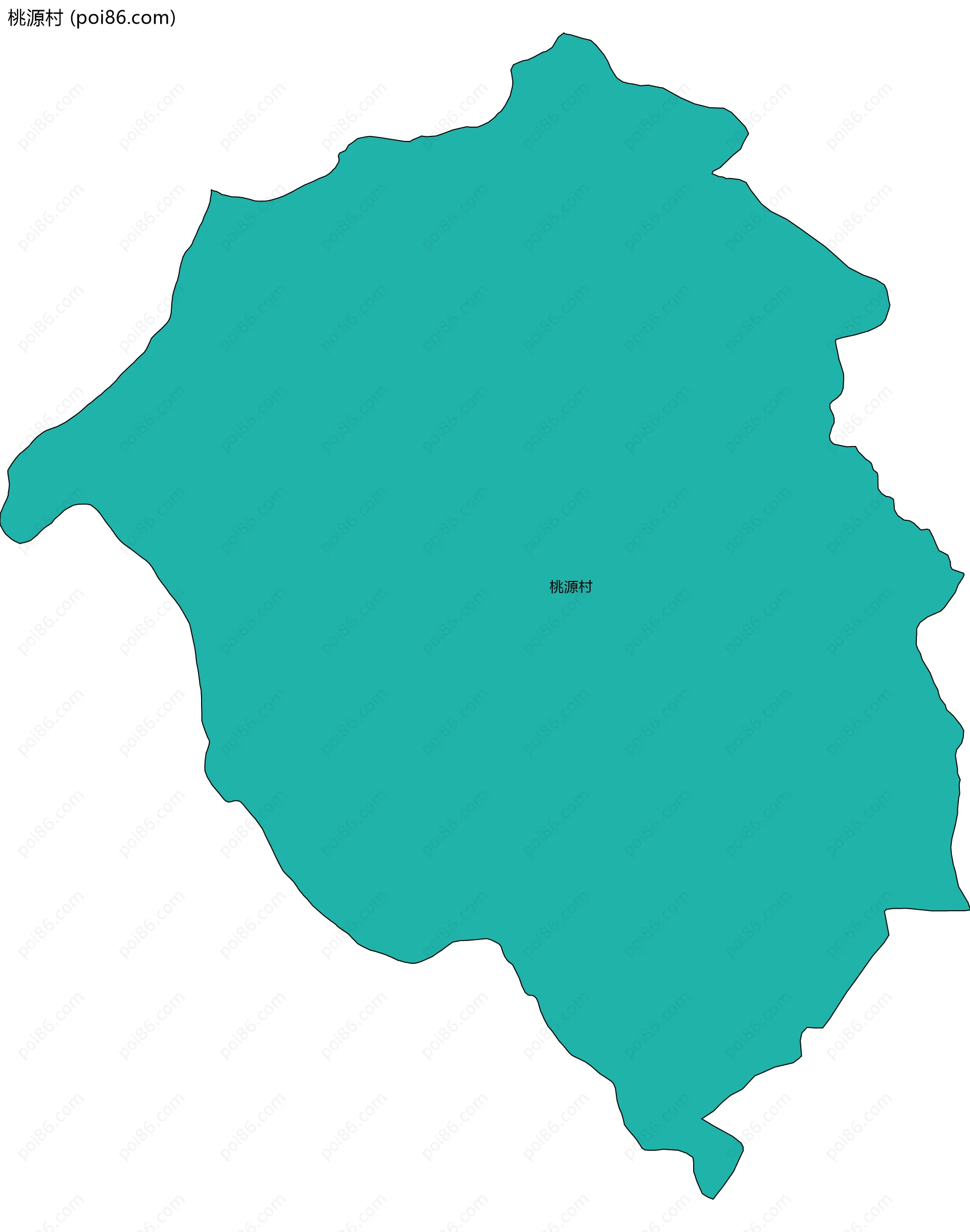 桃源村边界地图