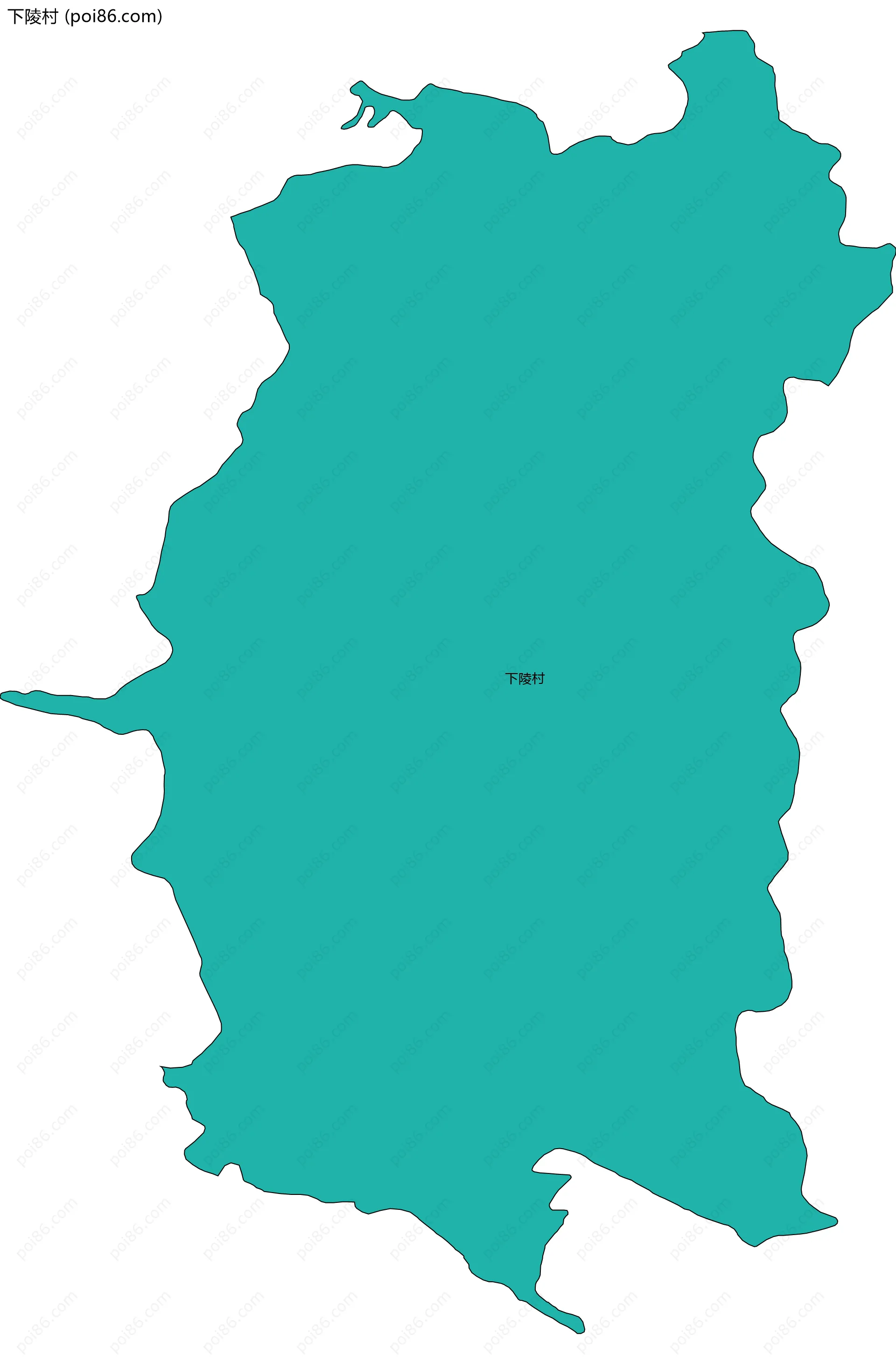 下陵村边界地图