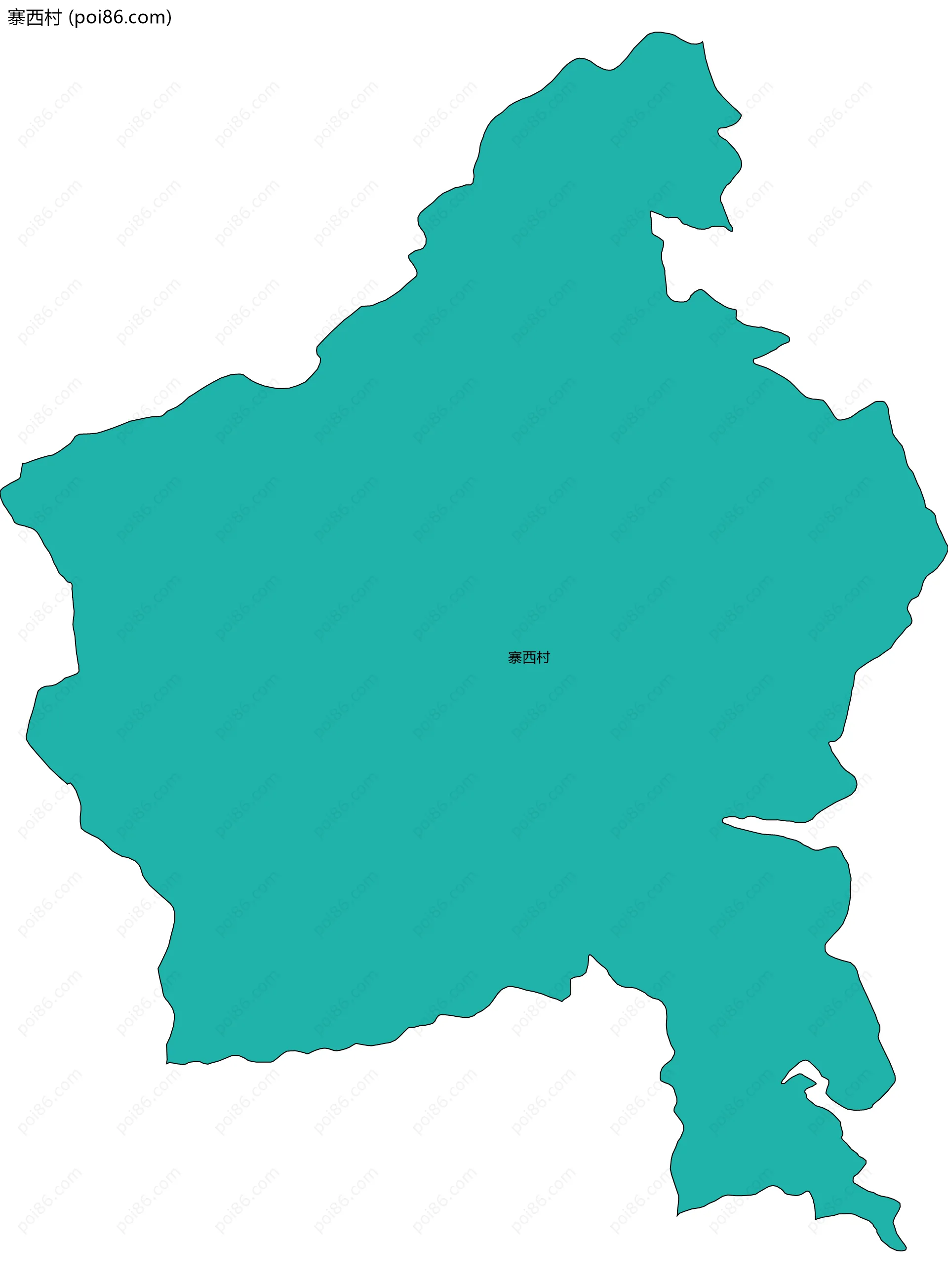 寨西村边界地图