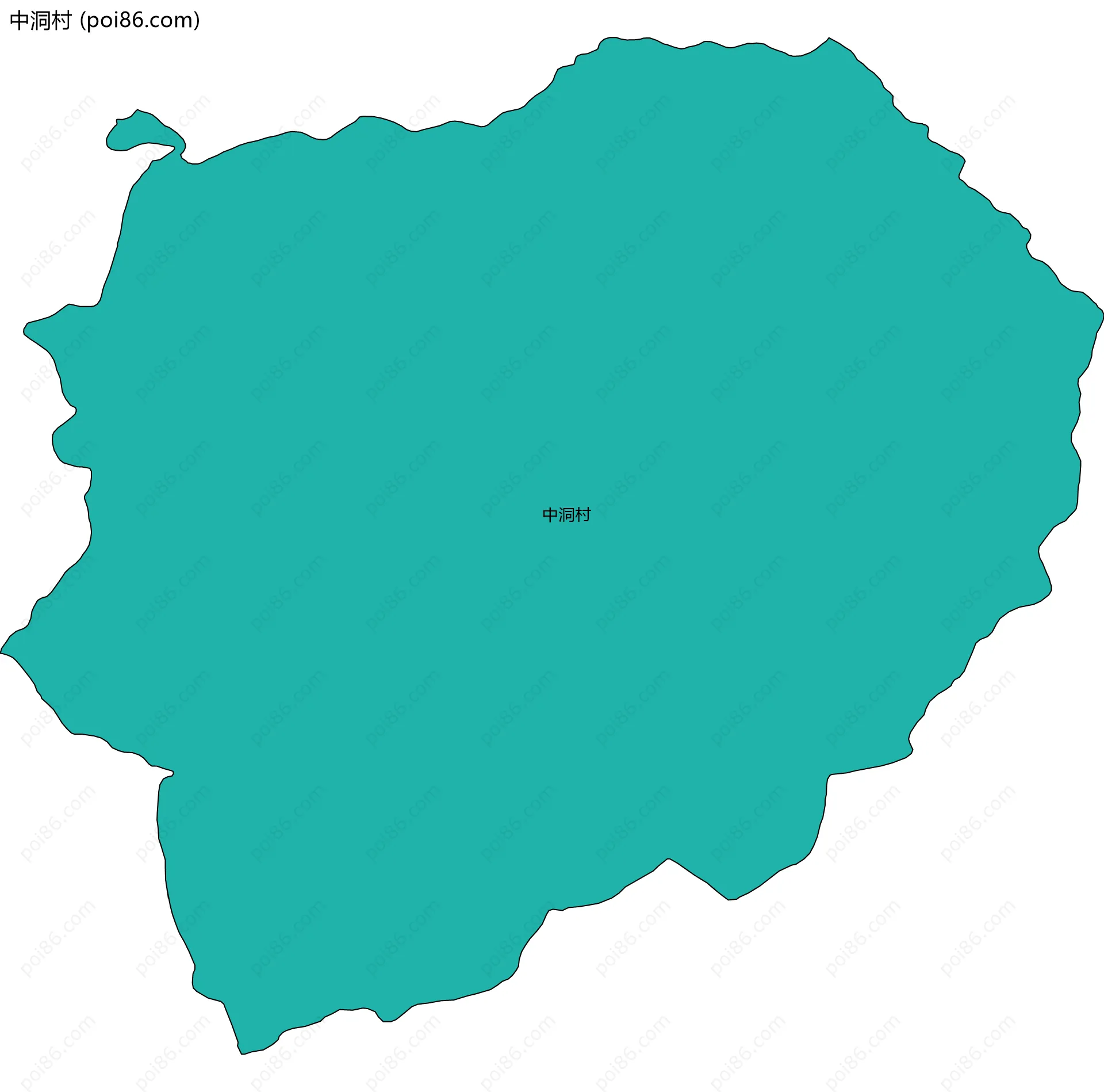 中洞村边界地图
