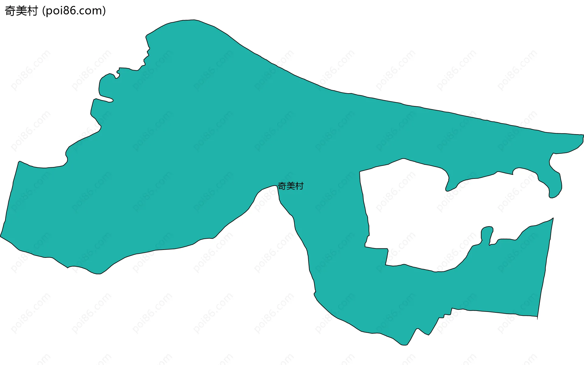 奇美村边界地图