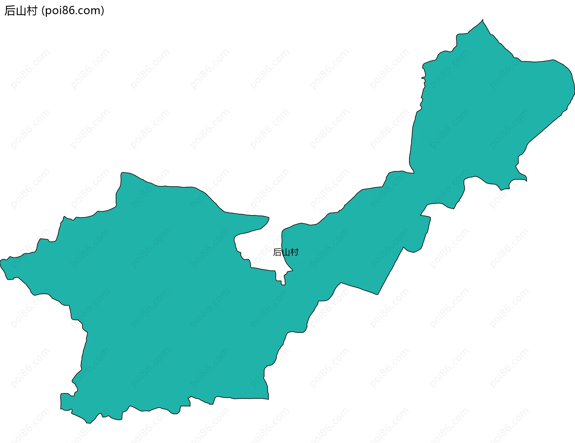 后山村边界地图
