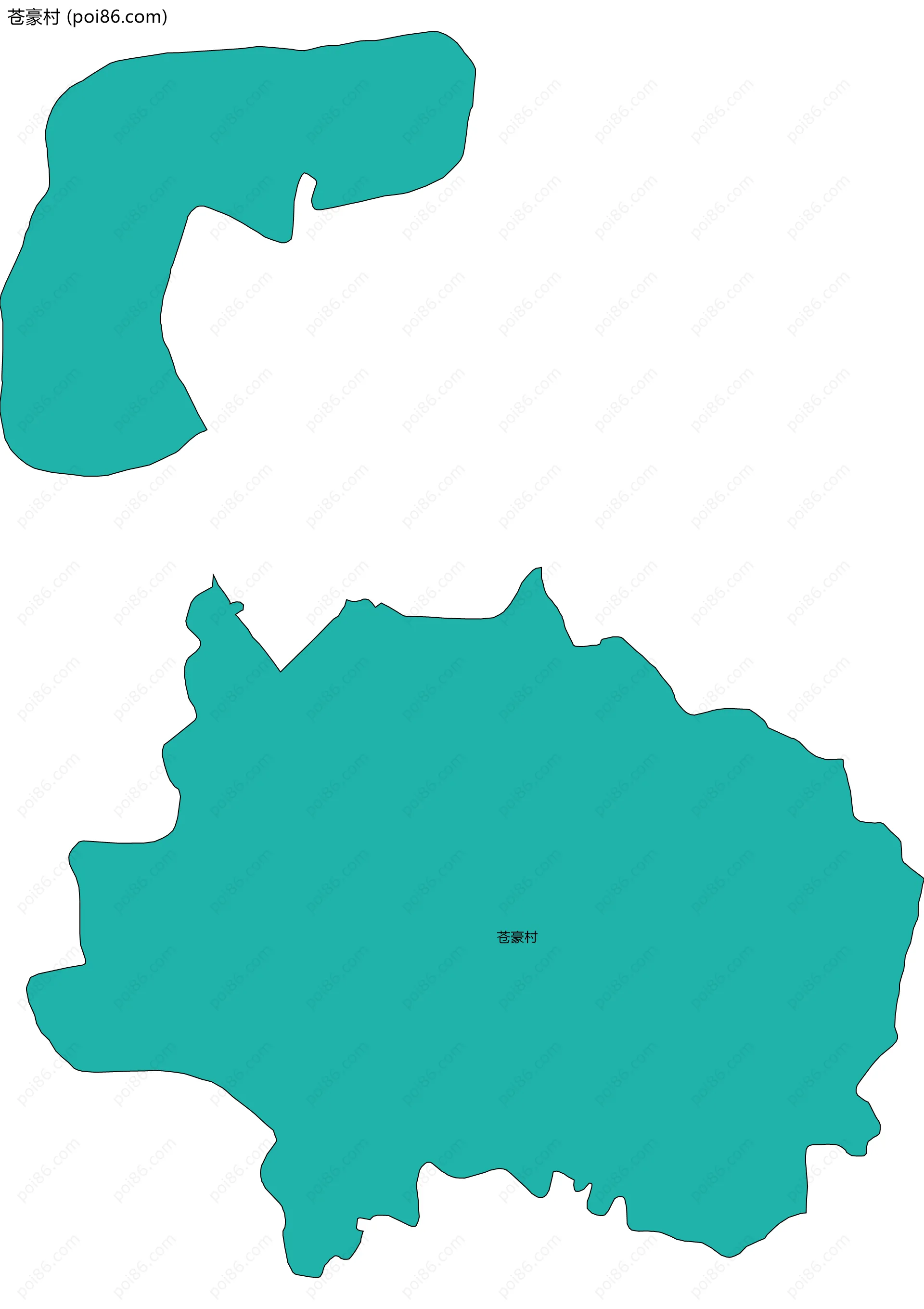 苍豪村边界地图