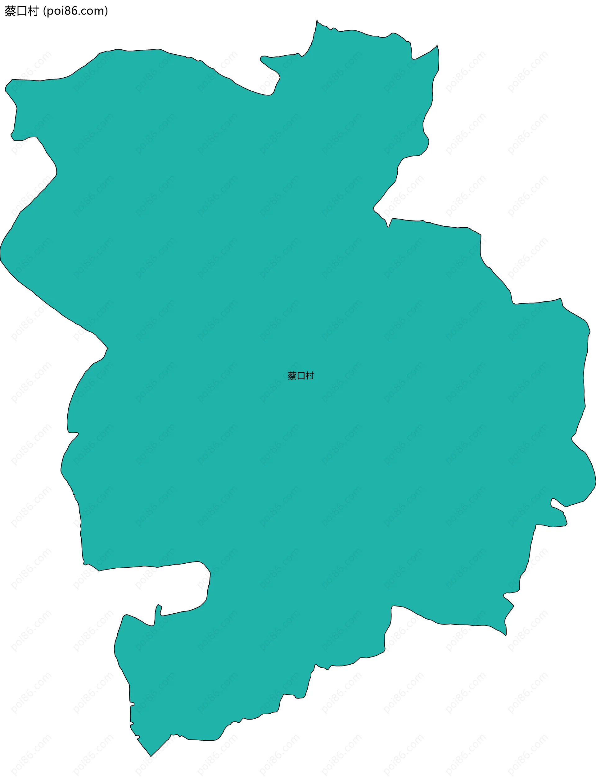 蔡口村边界地图