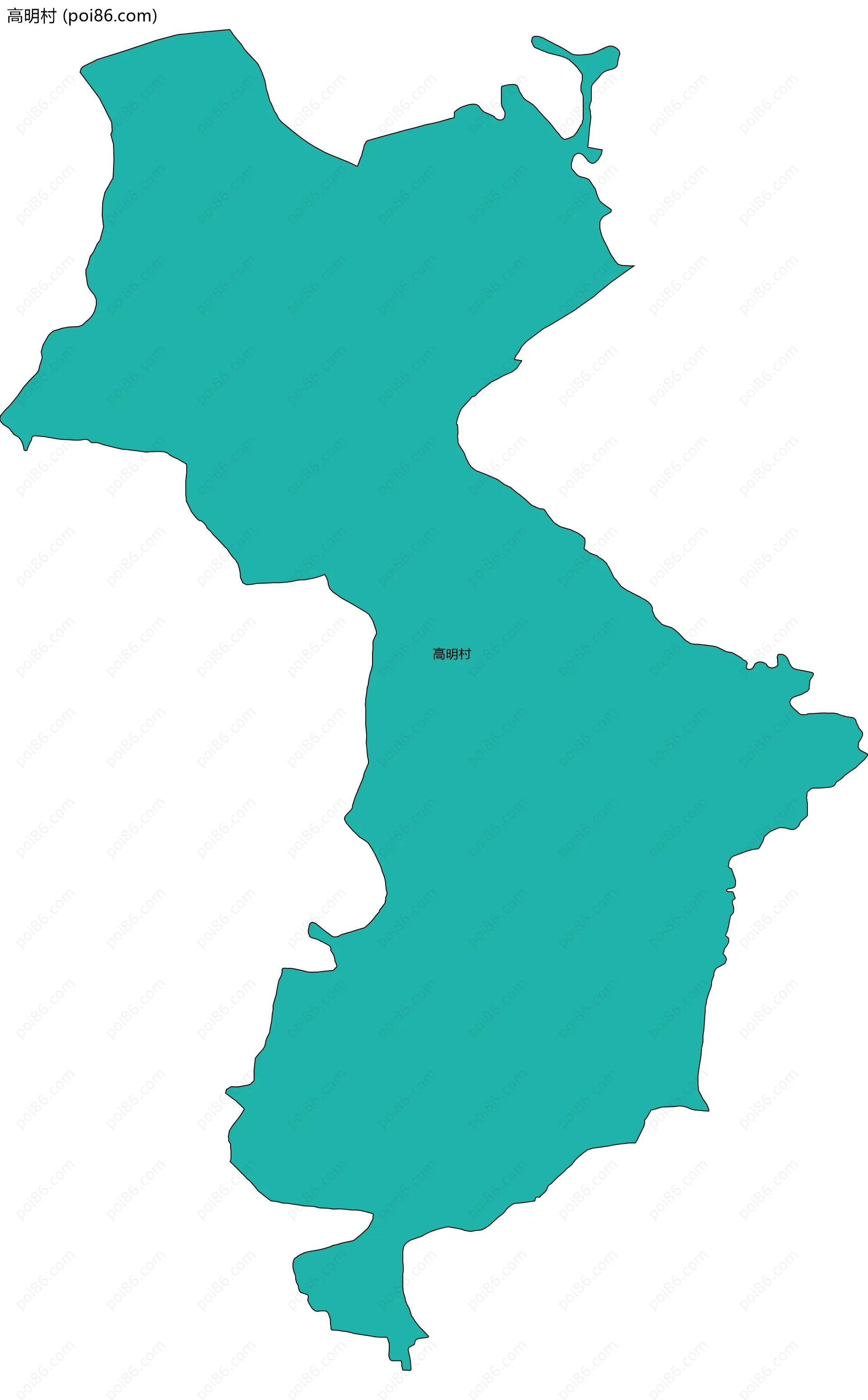 高明村边界地图