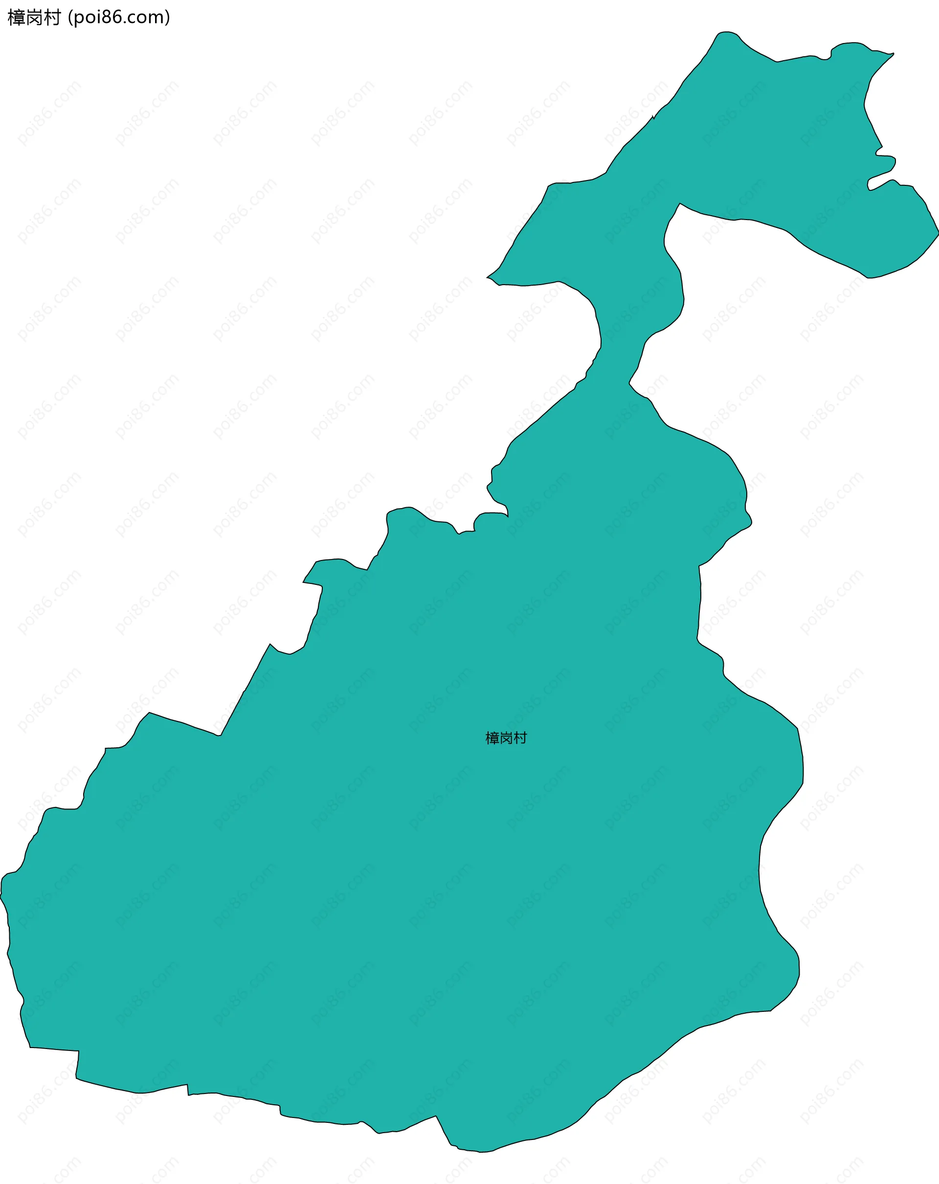 樟岗村边界地图