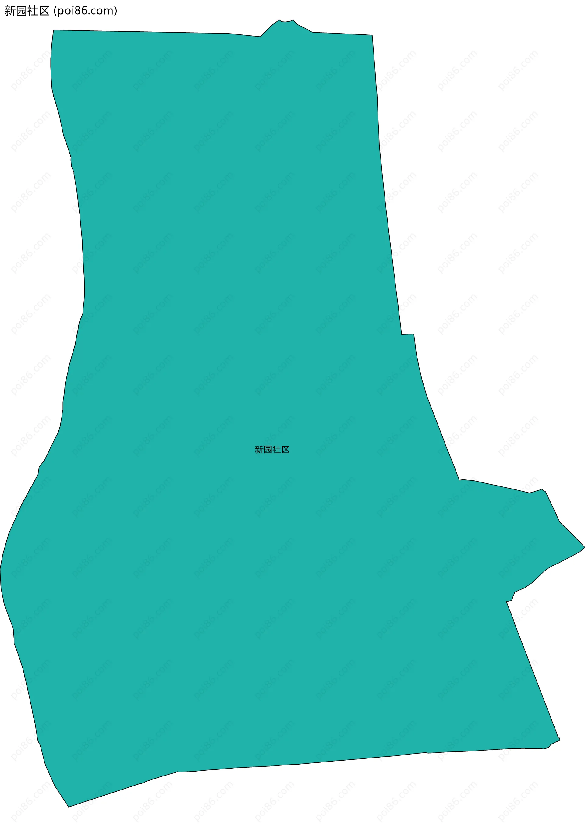新园社区边界地图