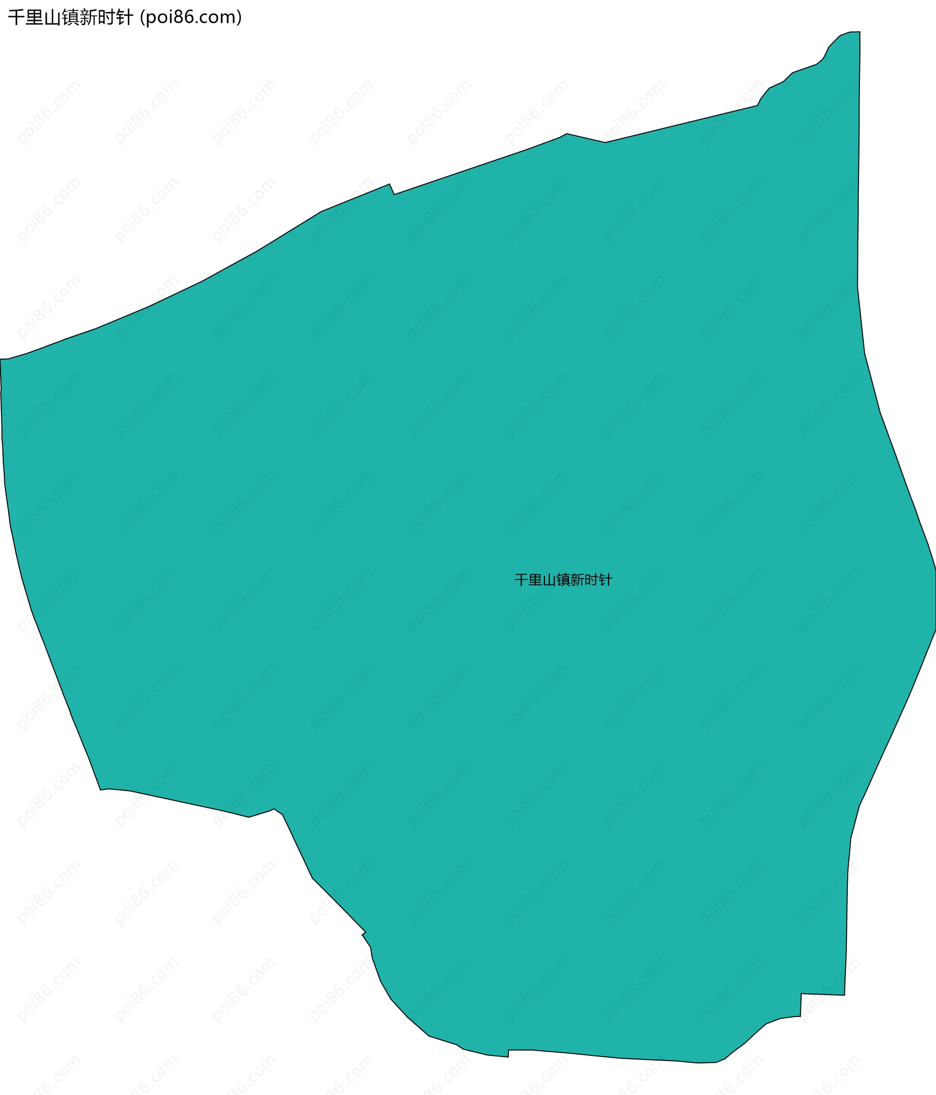 千里山镇新时针边界地图