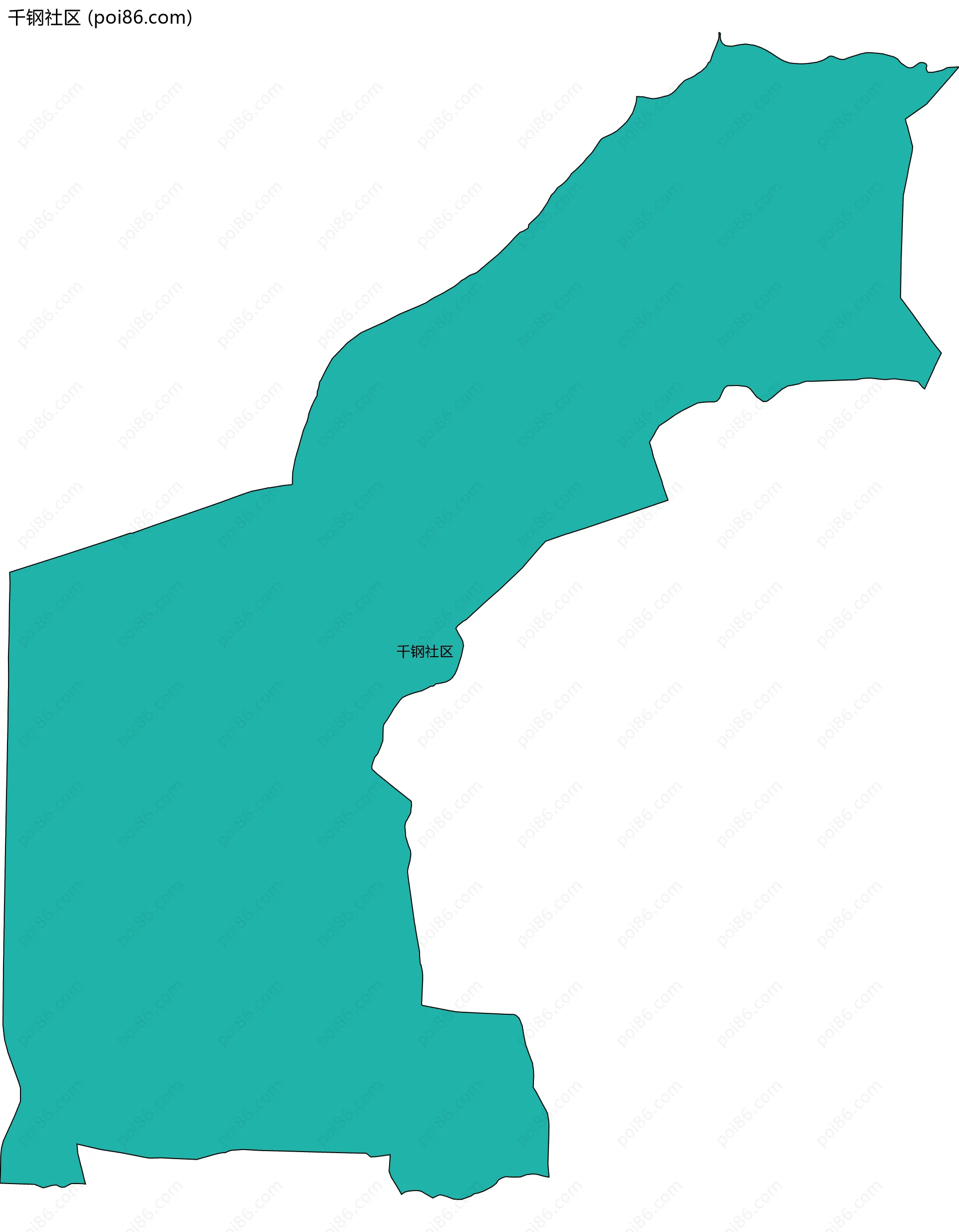 千钢社区边界地图