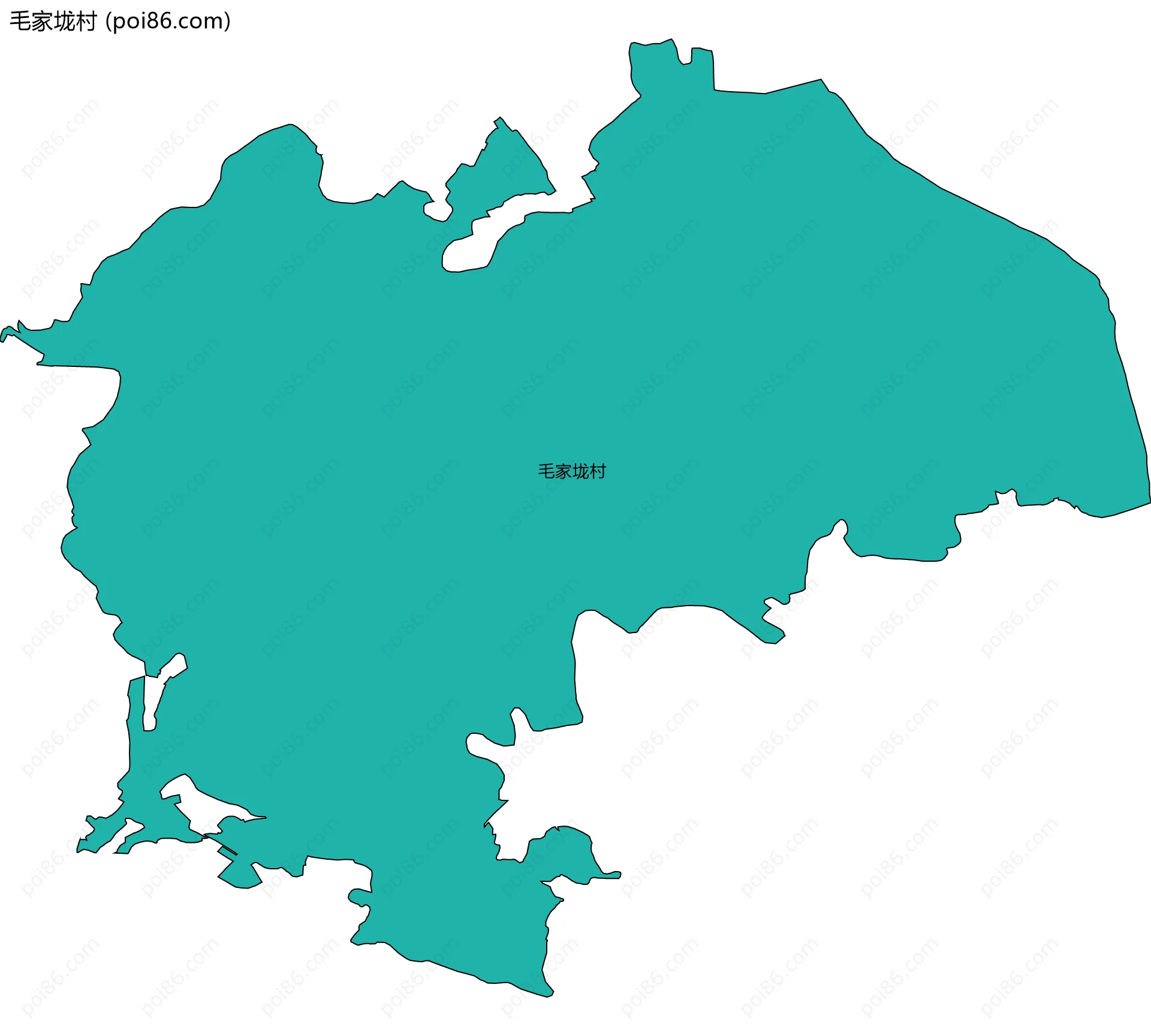 毛家垅村边界地图