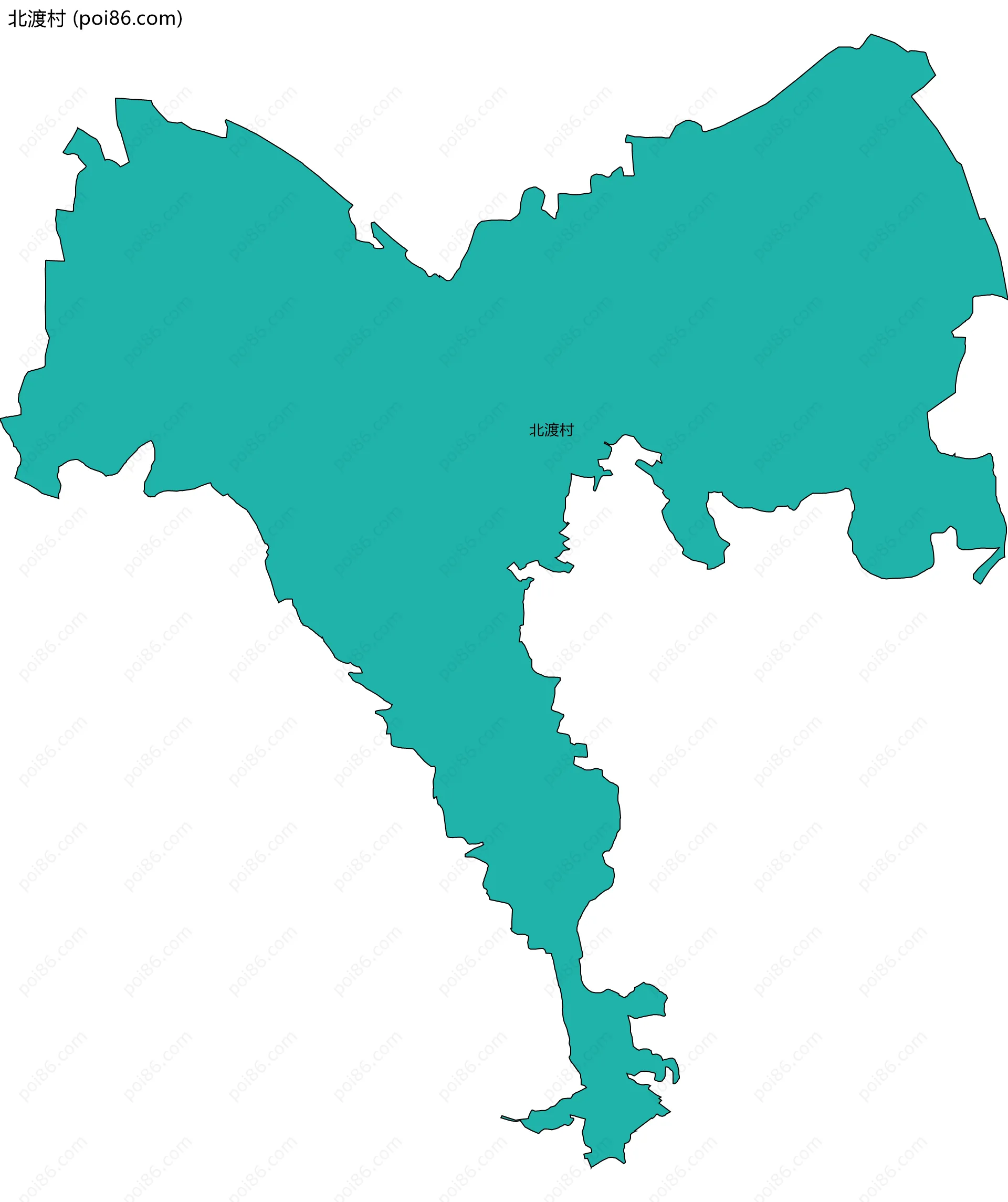 北渡村边界地图