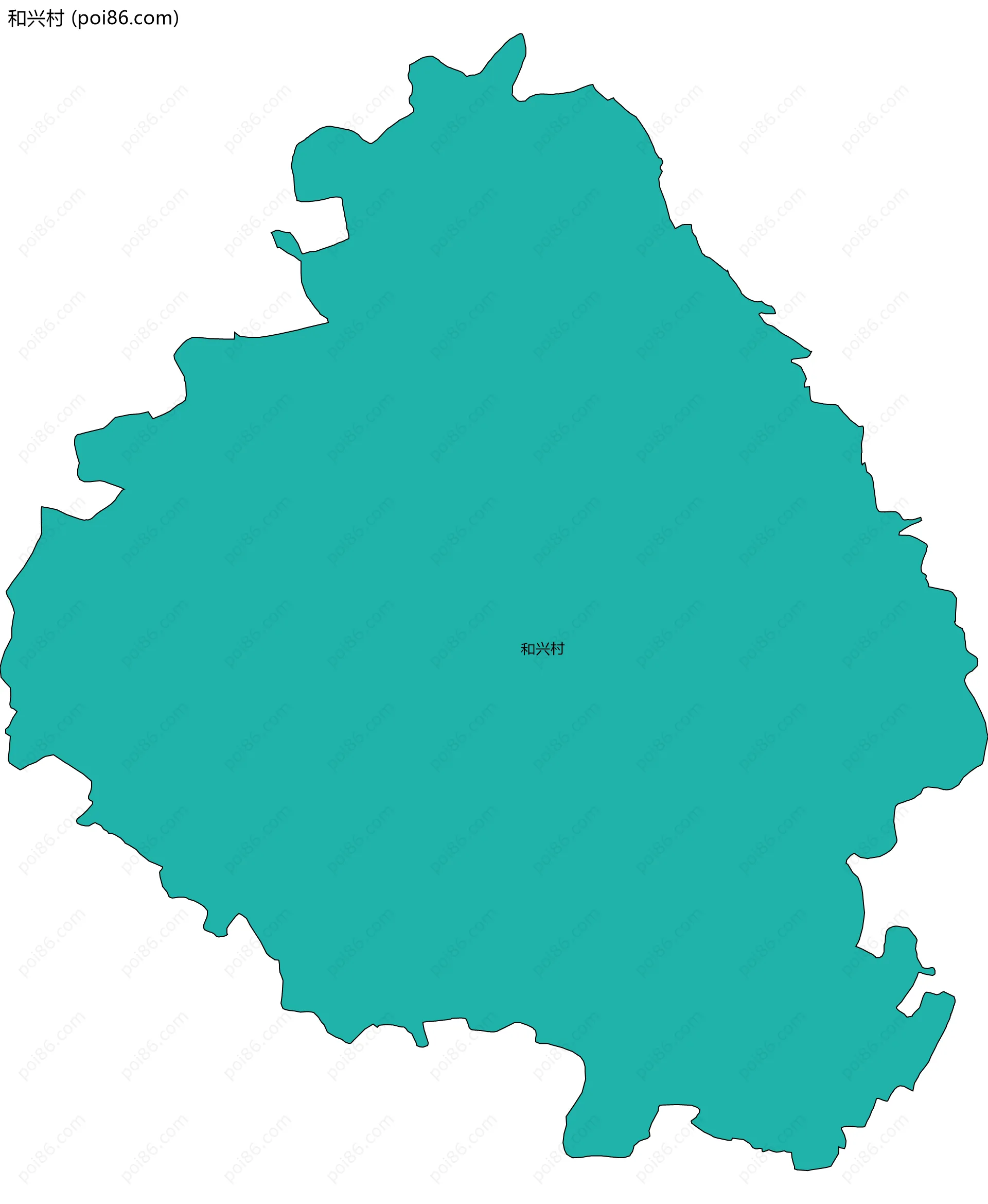 和兴村边界地图