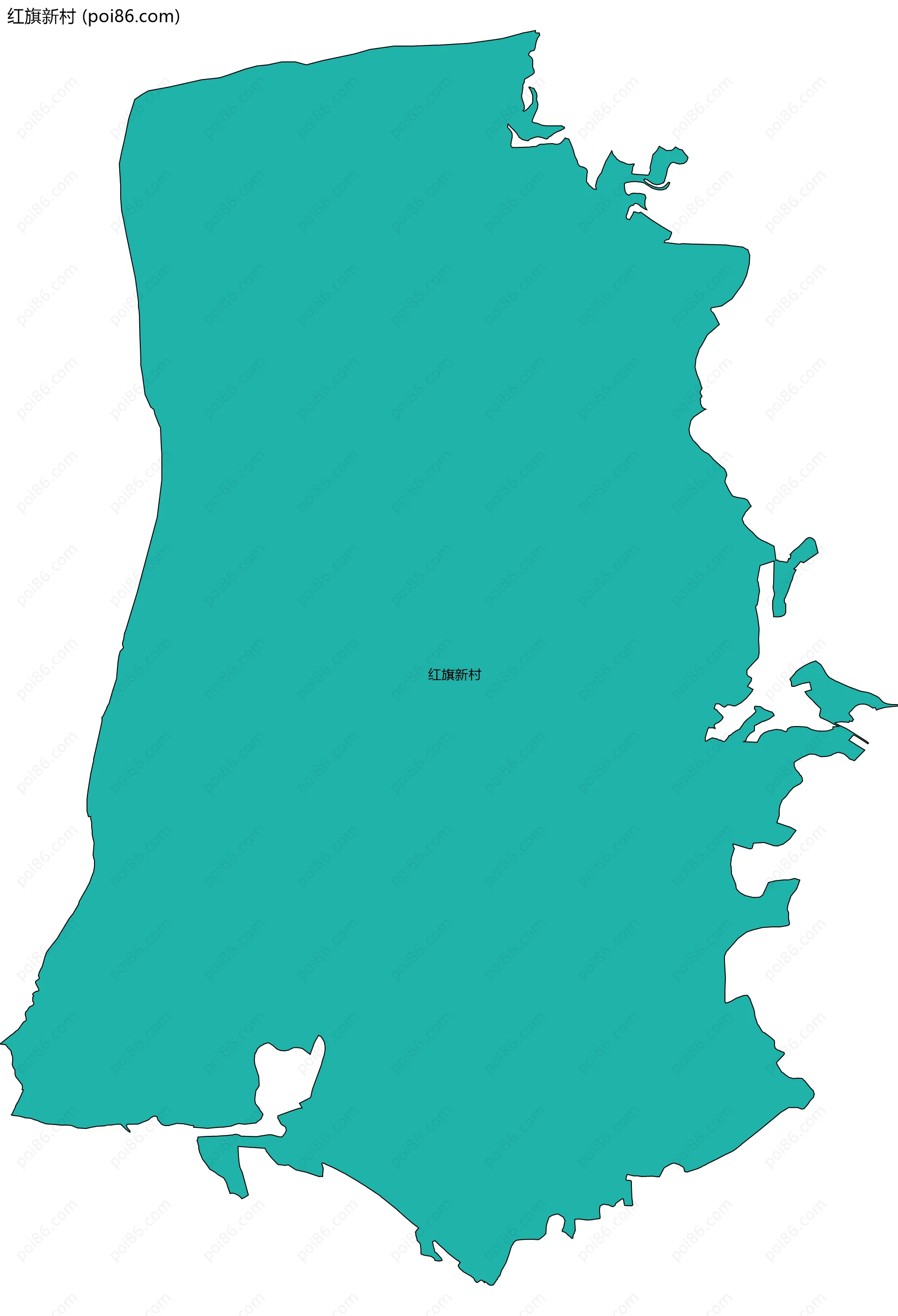 红旗新村边界地图
