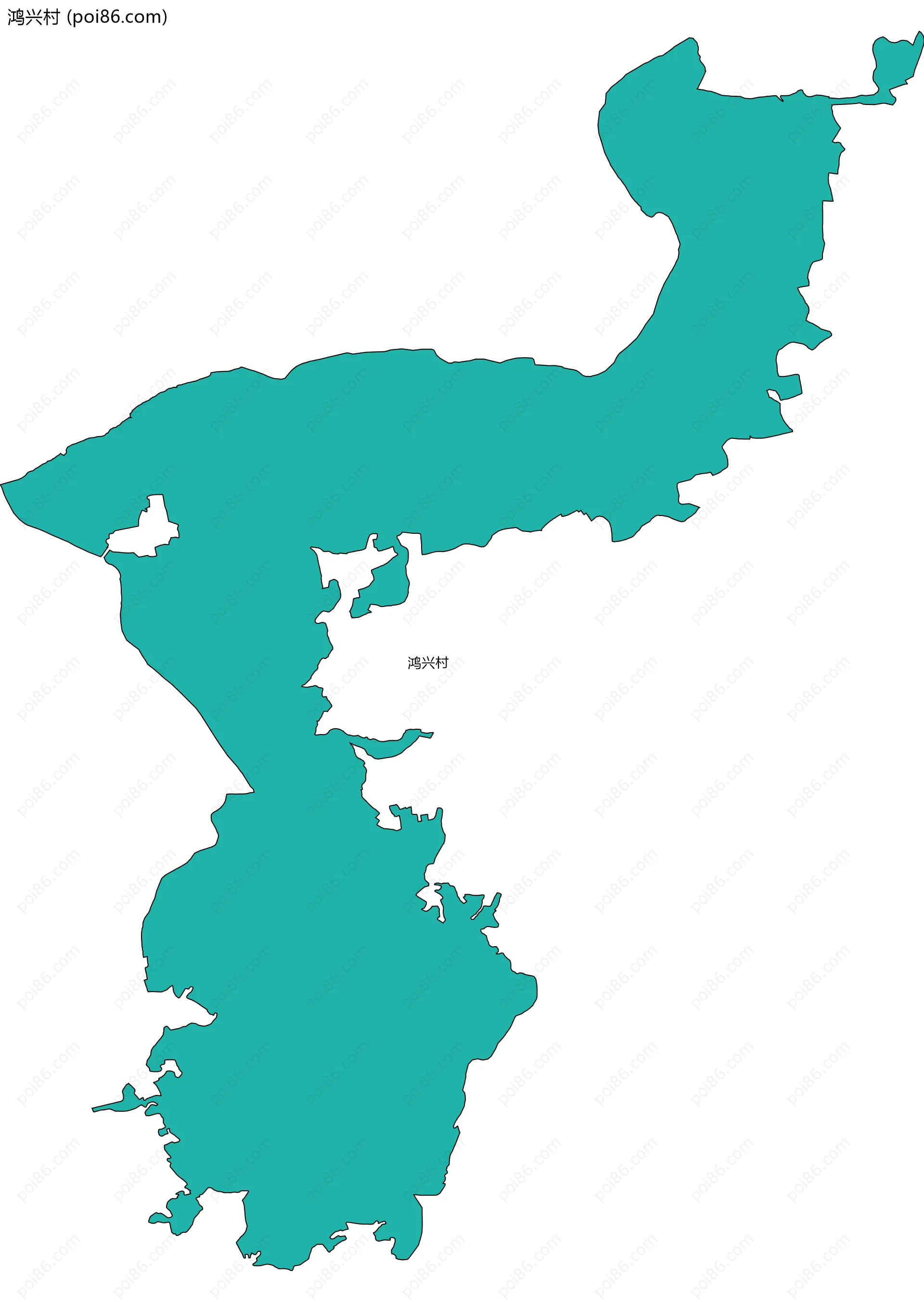 鸿兴村边界地图