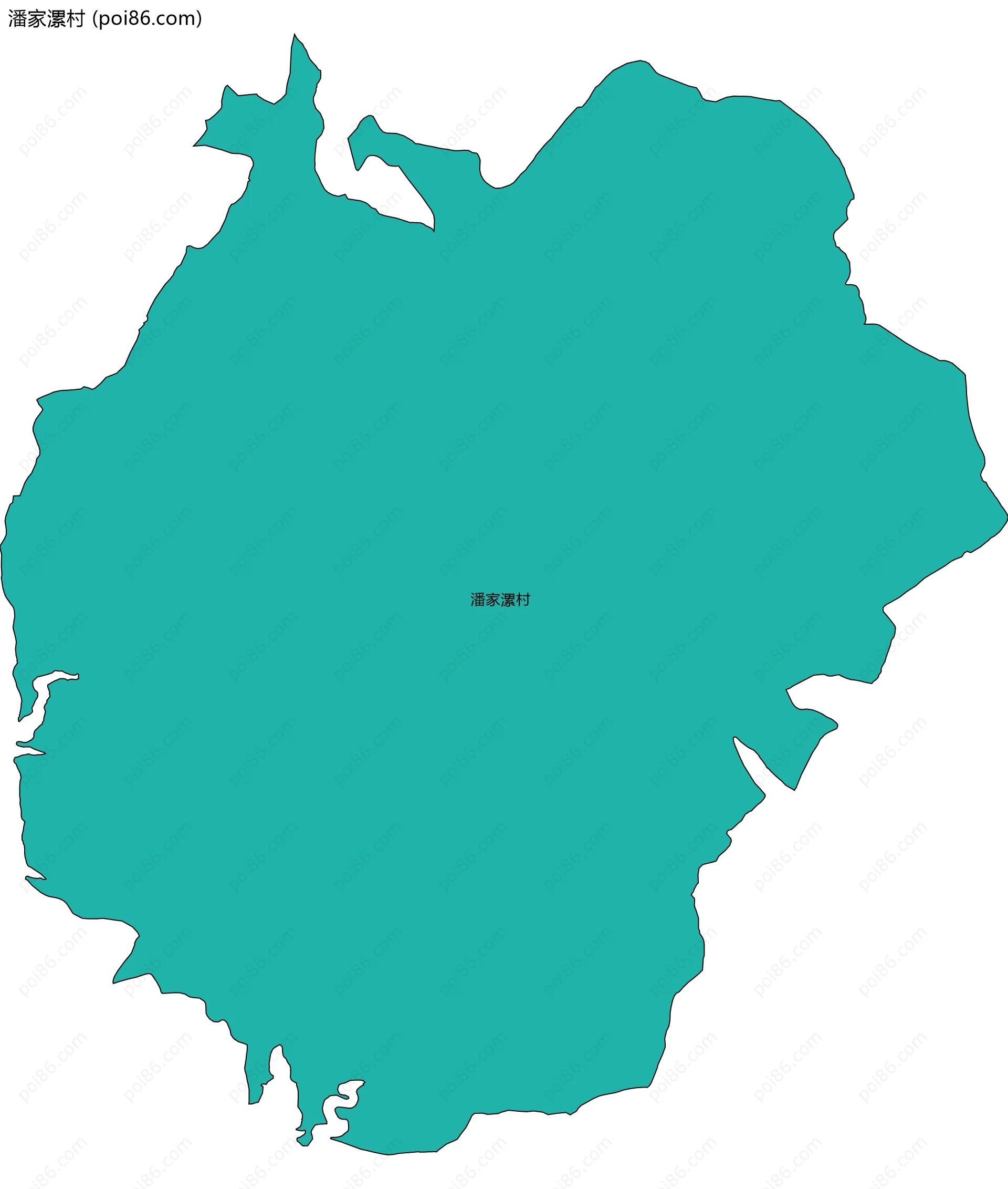 潘家漯村边界地图