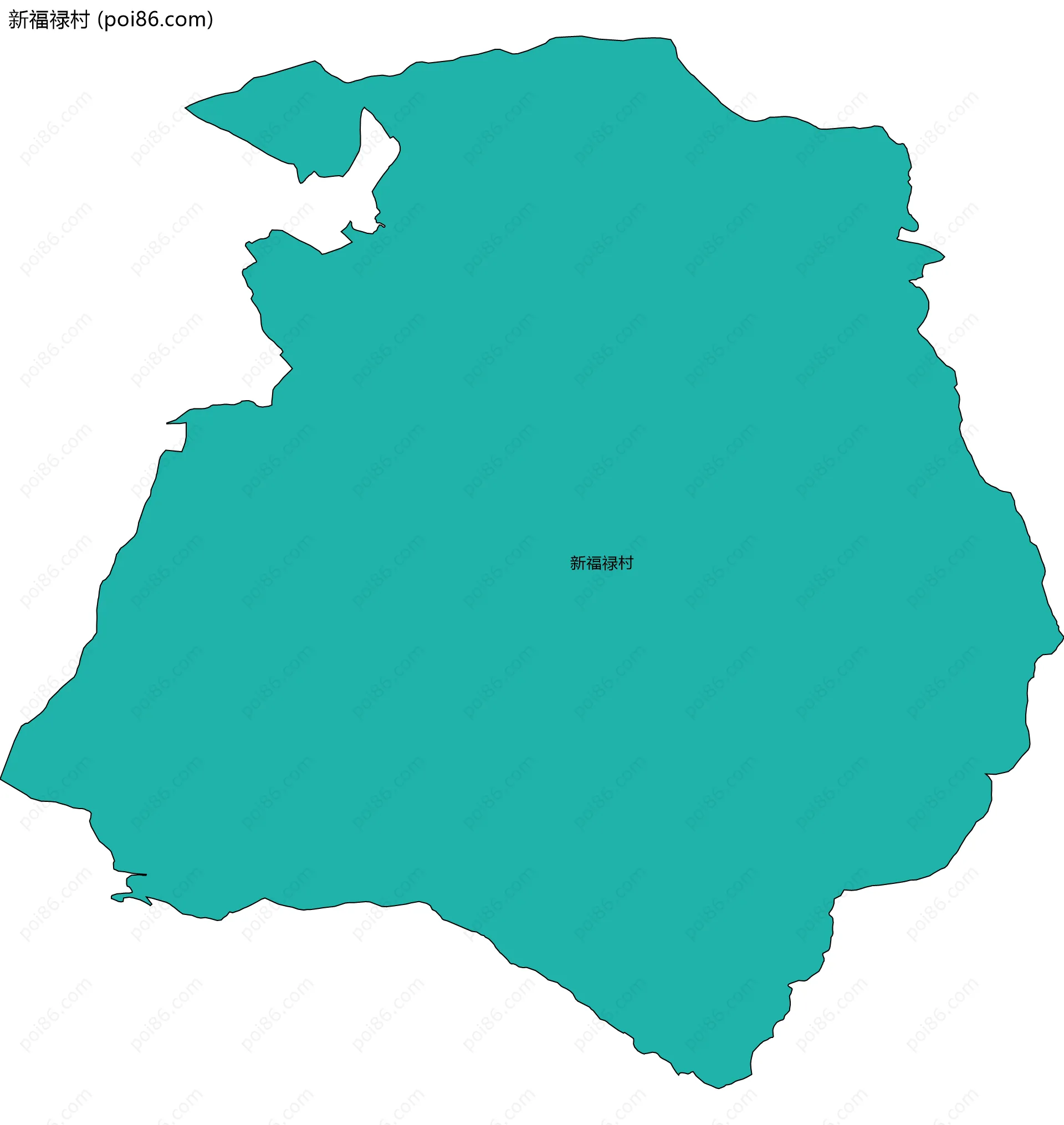 新福禄村边界地图
