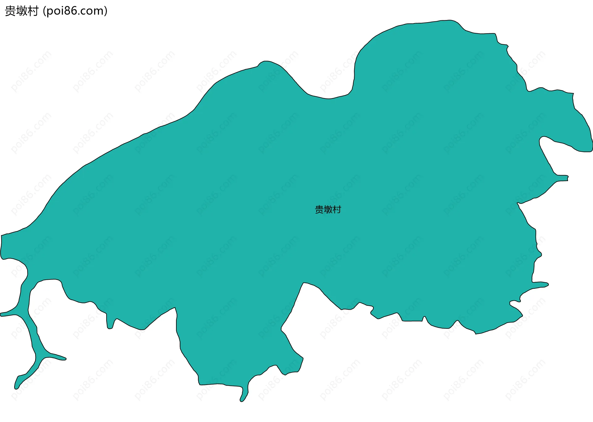 贵墩村边界地图