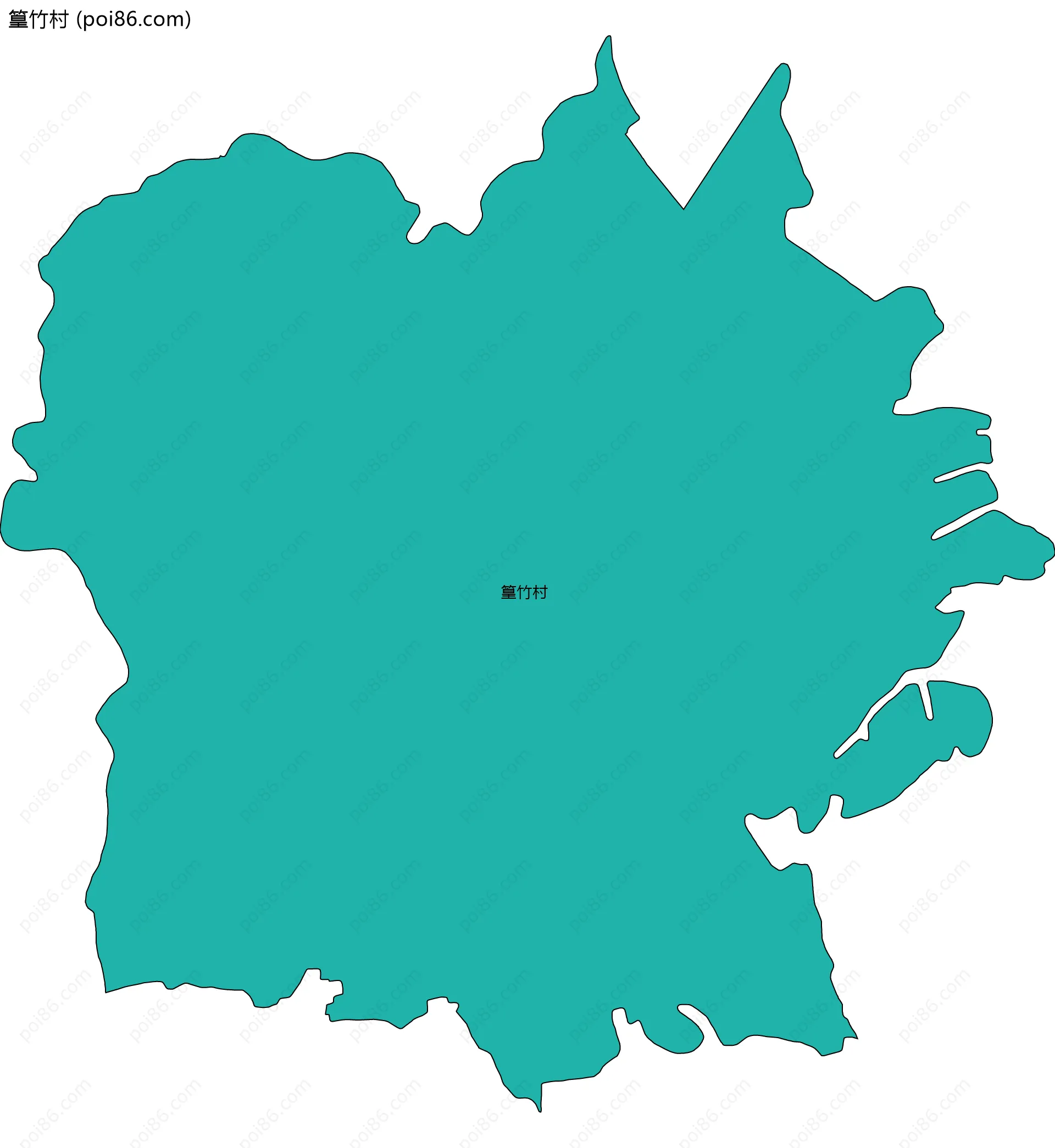 篁竹村边界地图