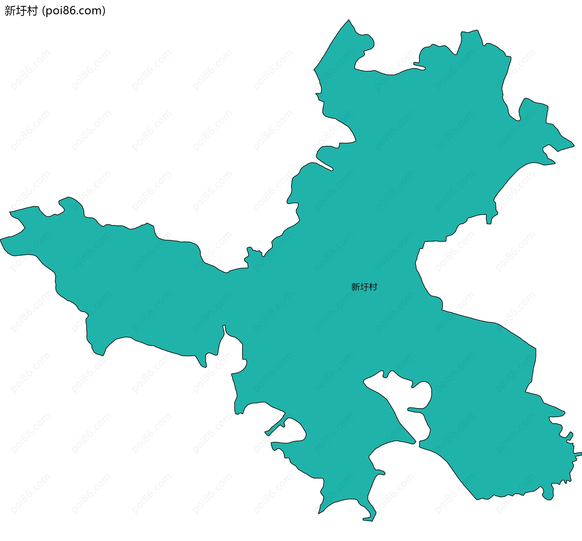 新圩村边界地图