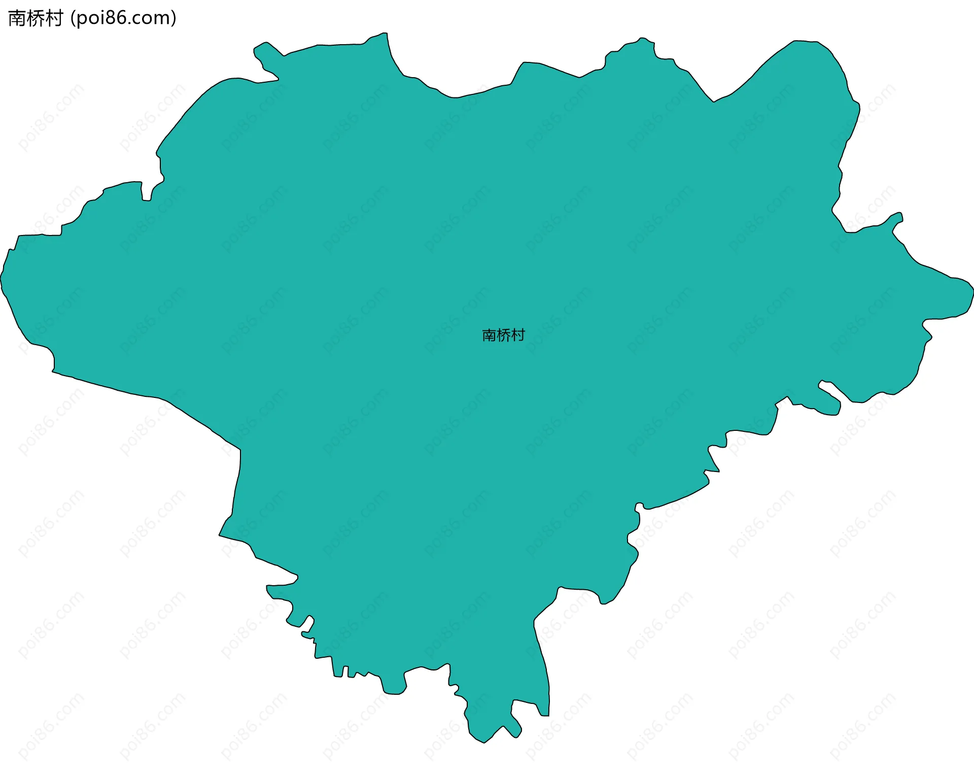 南桥村边界地图