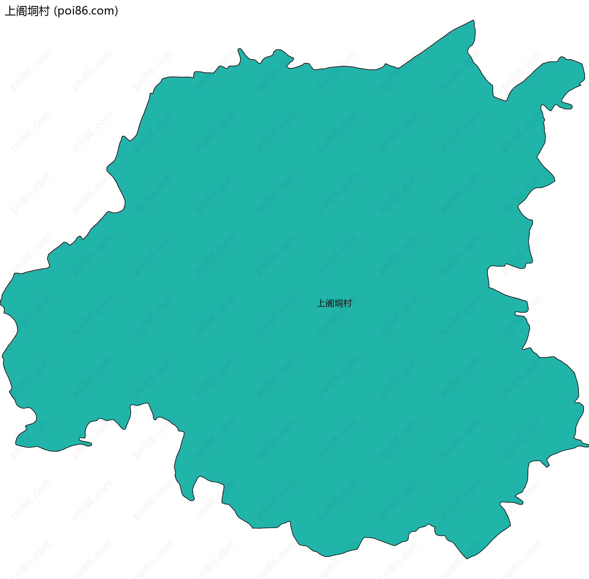 上阁垌村边界地图