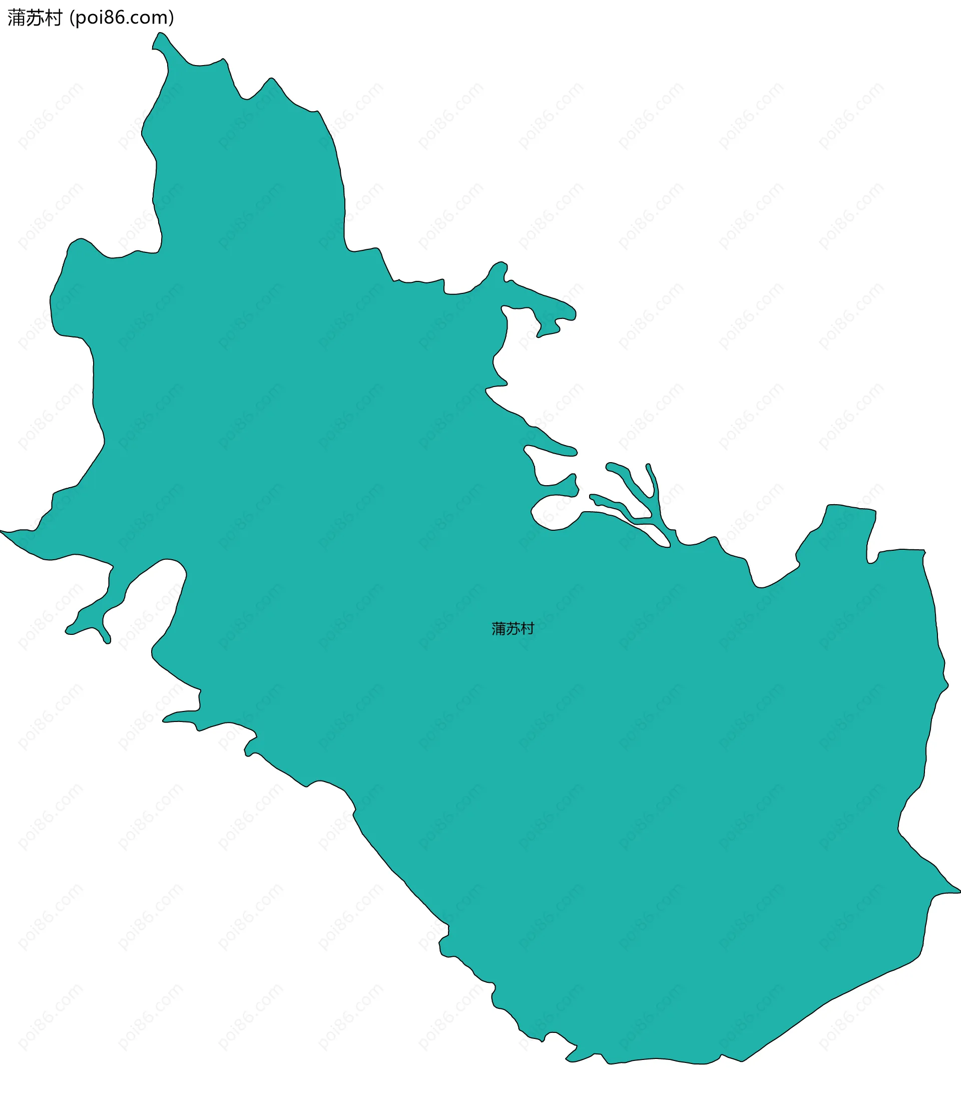 蒲苏村边界地图