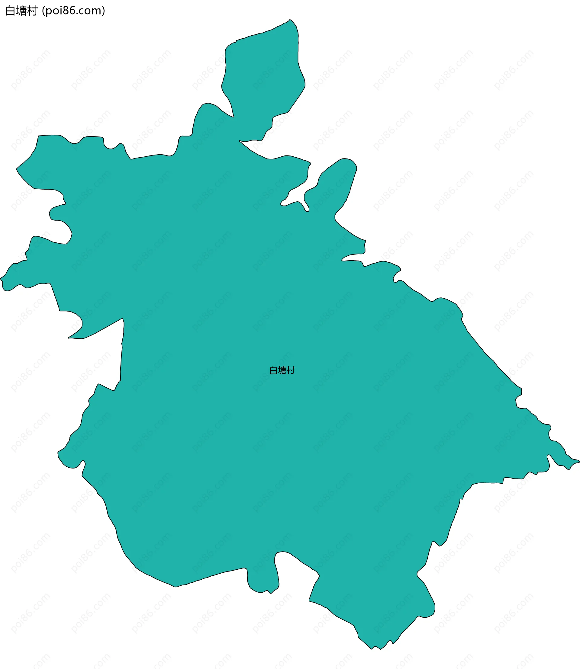 白塘村边界地图