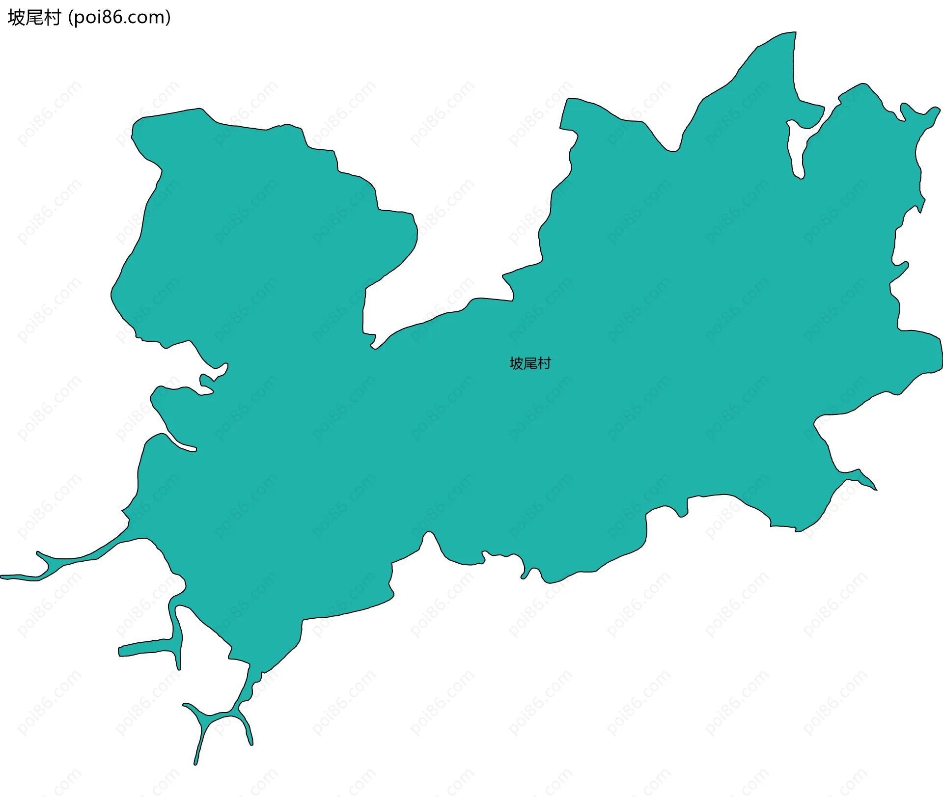 坡尾村边界地图