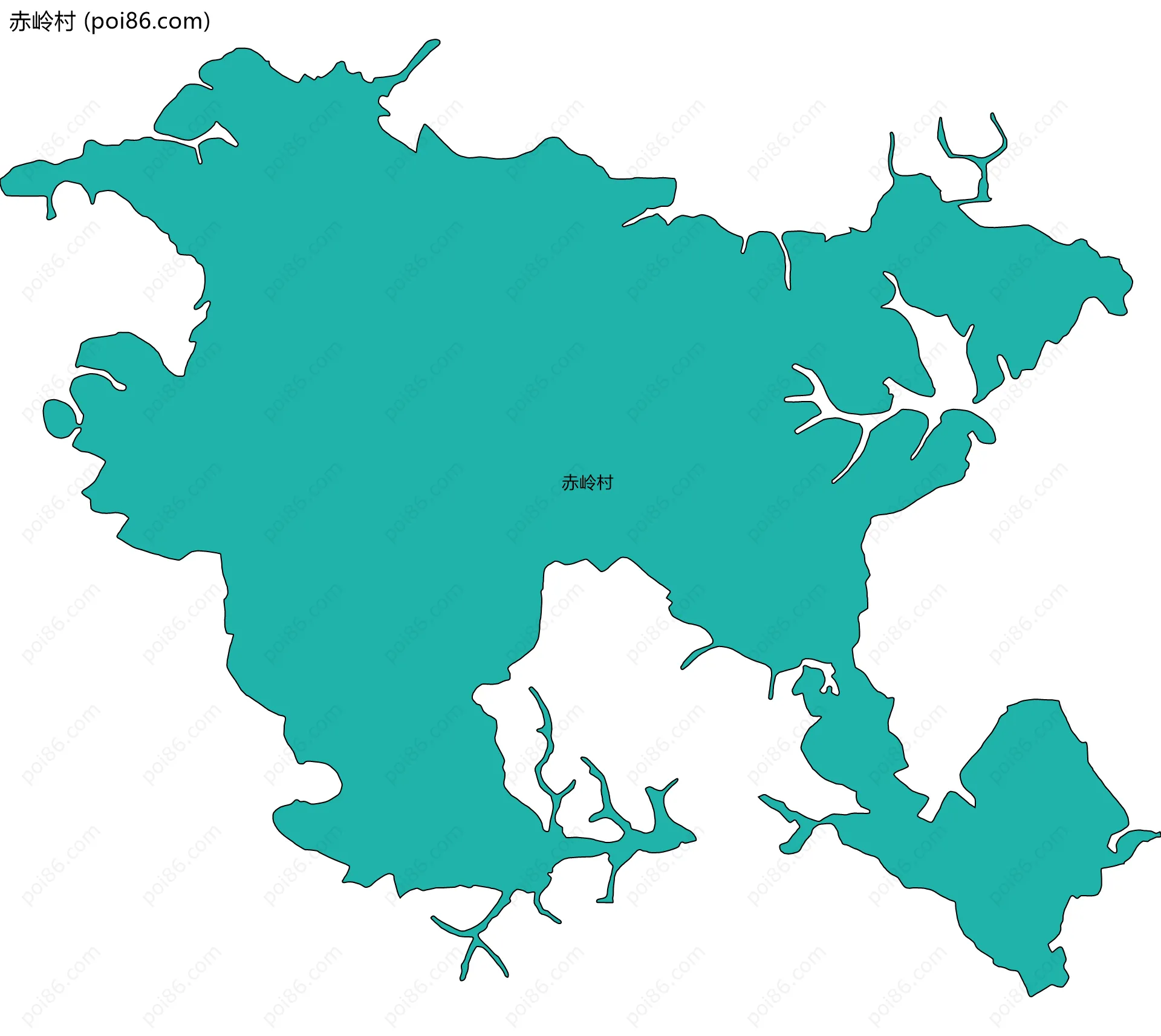 赤岭村边界地图