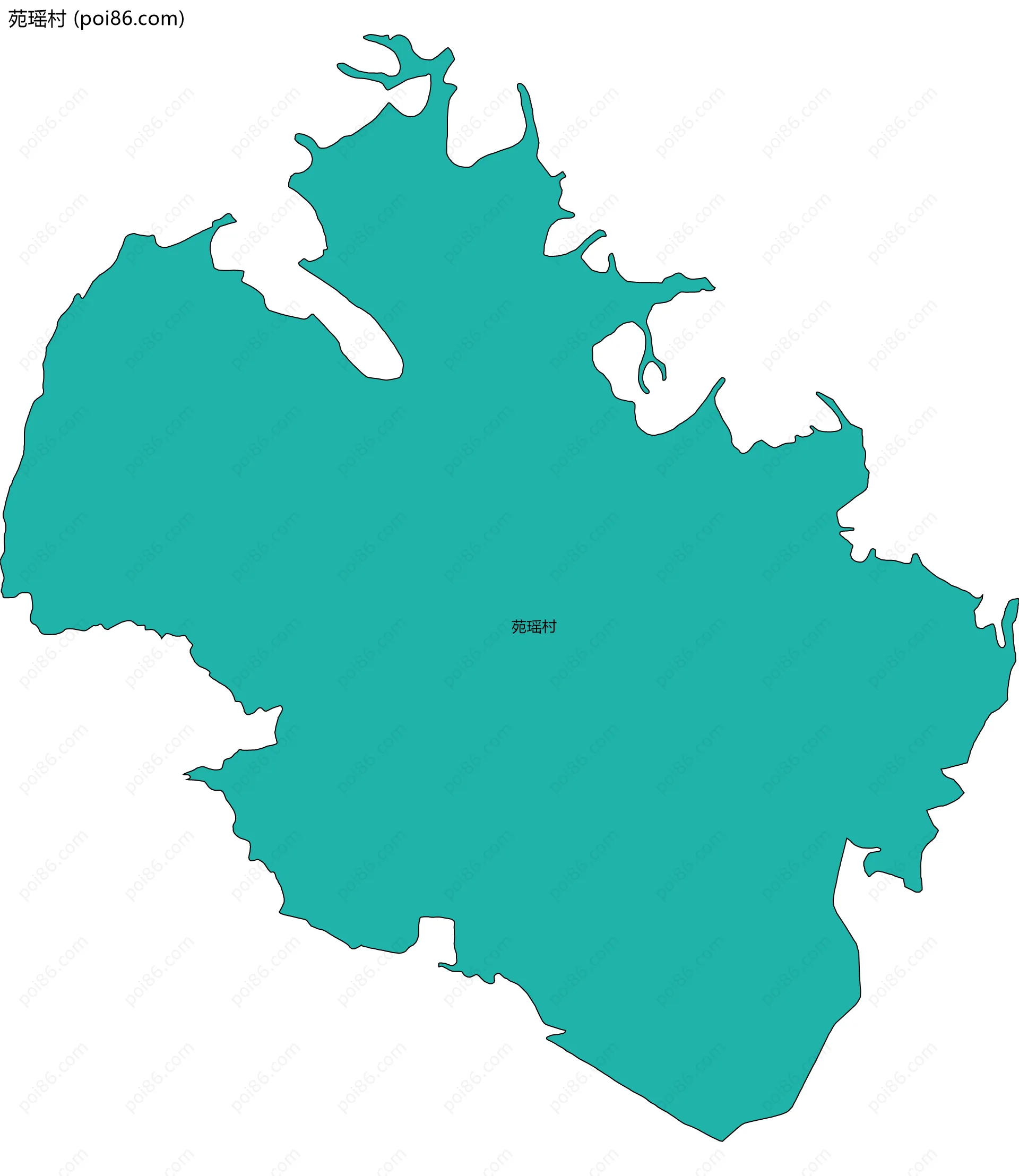 苑瑶村边界地图