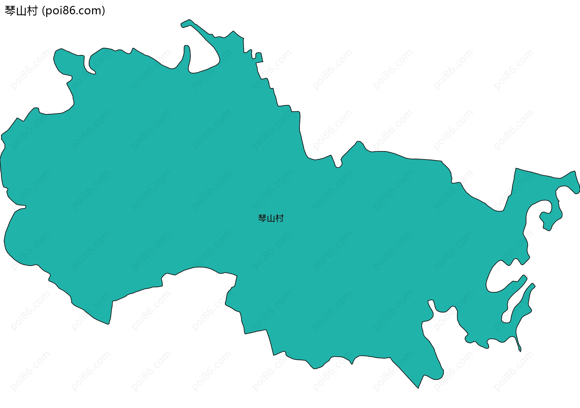 琴山村边界地图