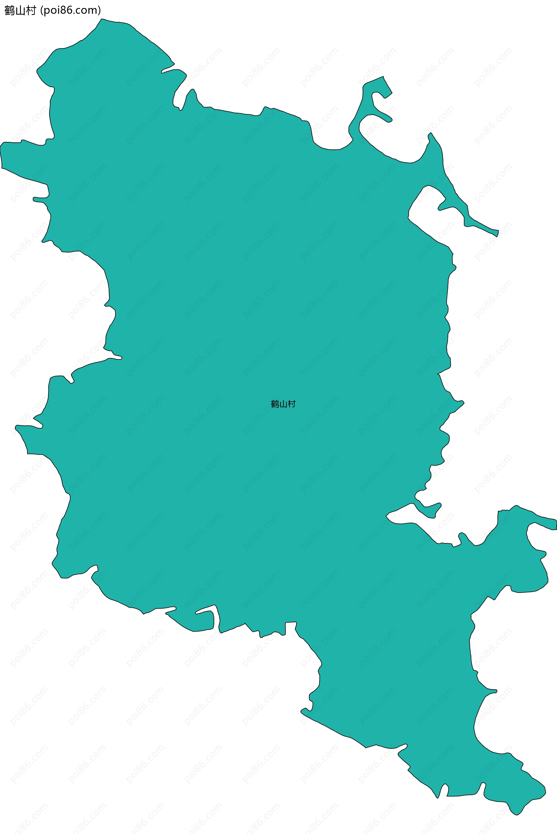 鹤山村边界地图