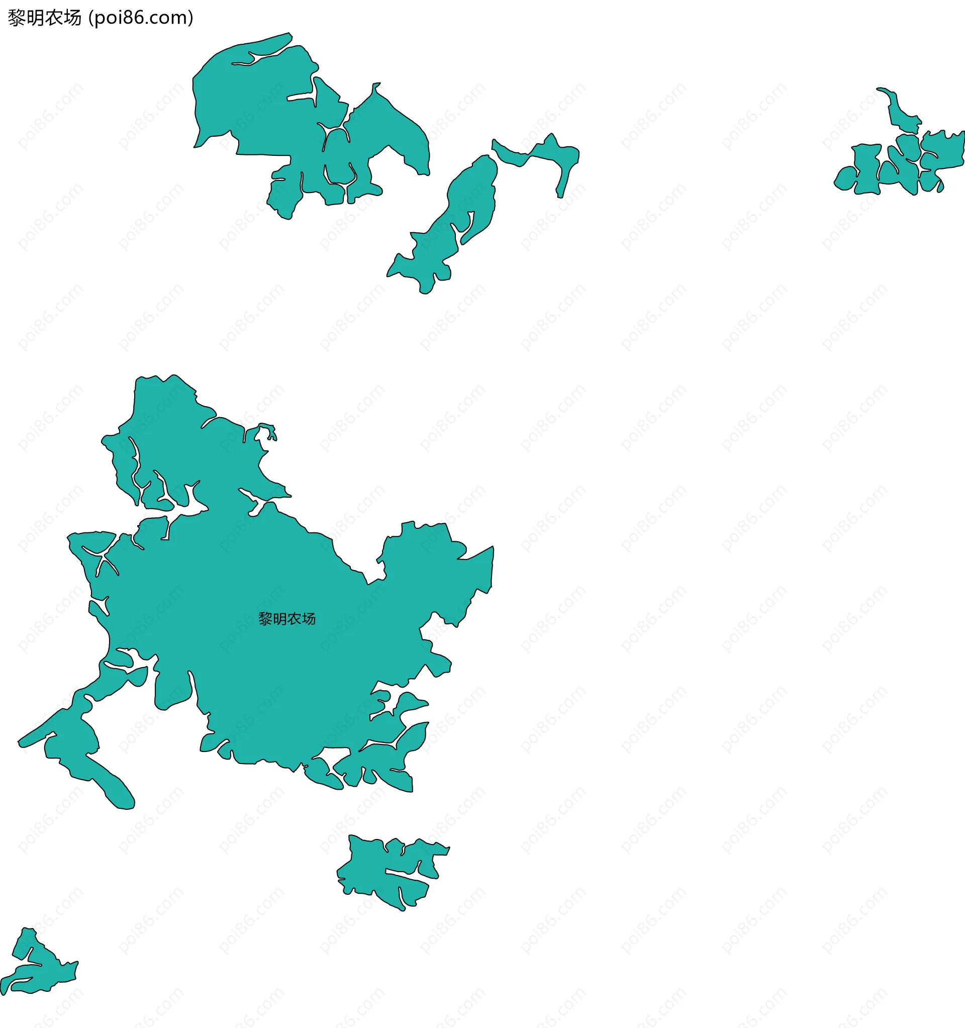 黎明农场边界地图