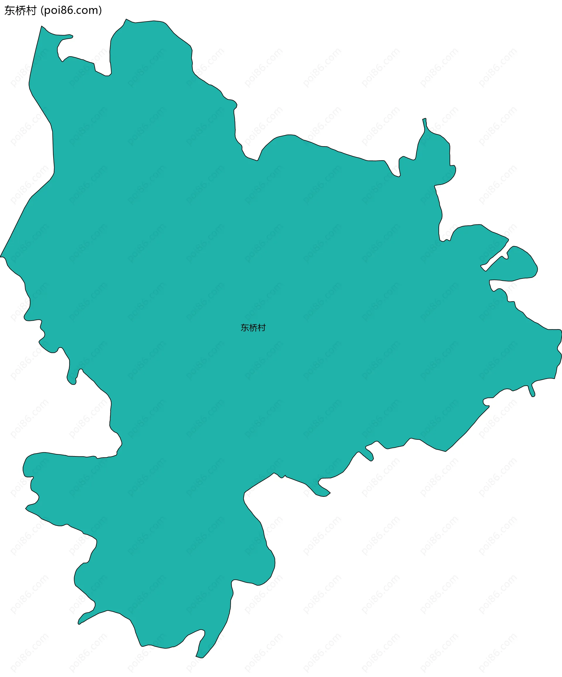 东桥村边界地图