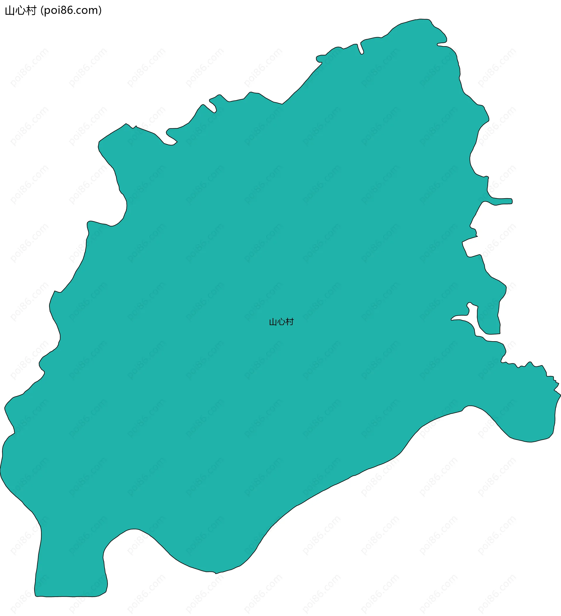 山心村边界地图