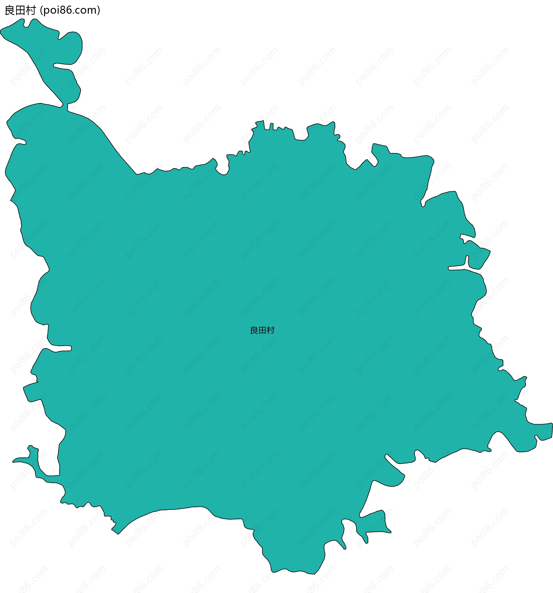 良田村边界地图