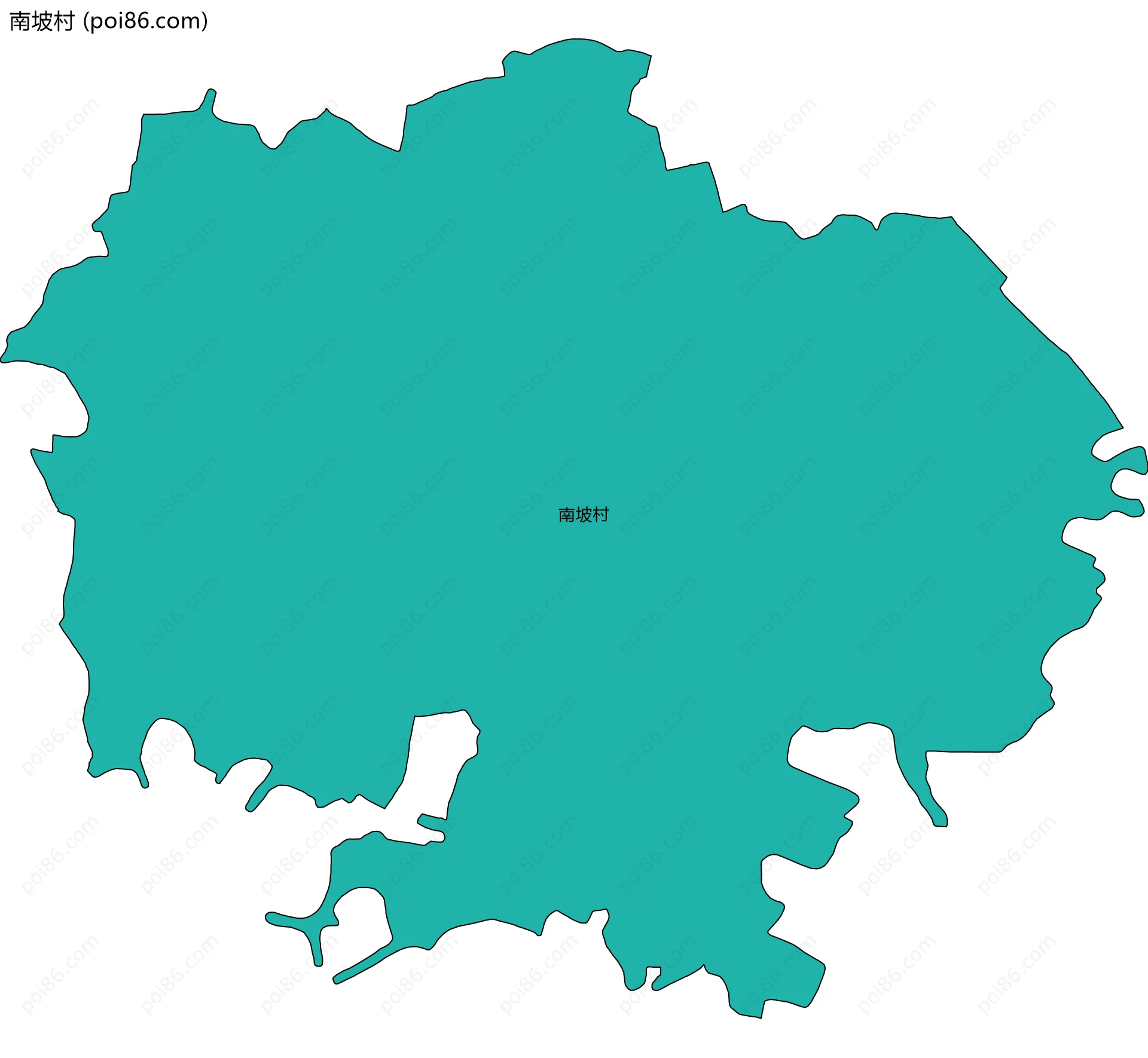 南坡村边界地图