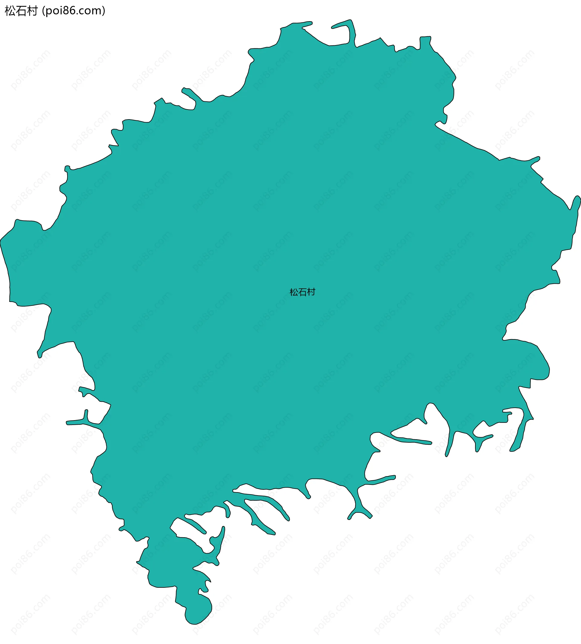 松石村边界地图