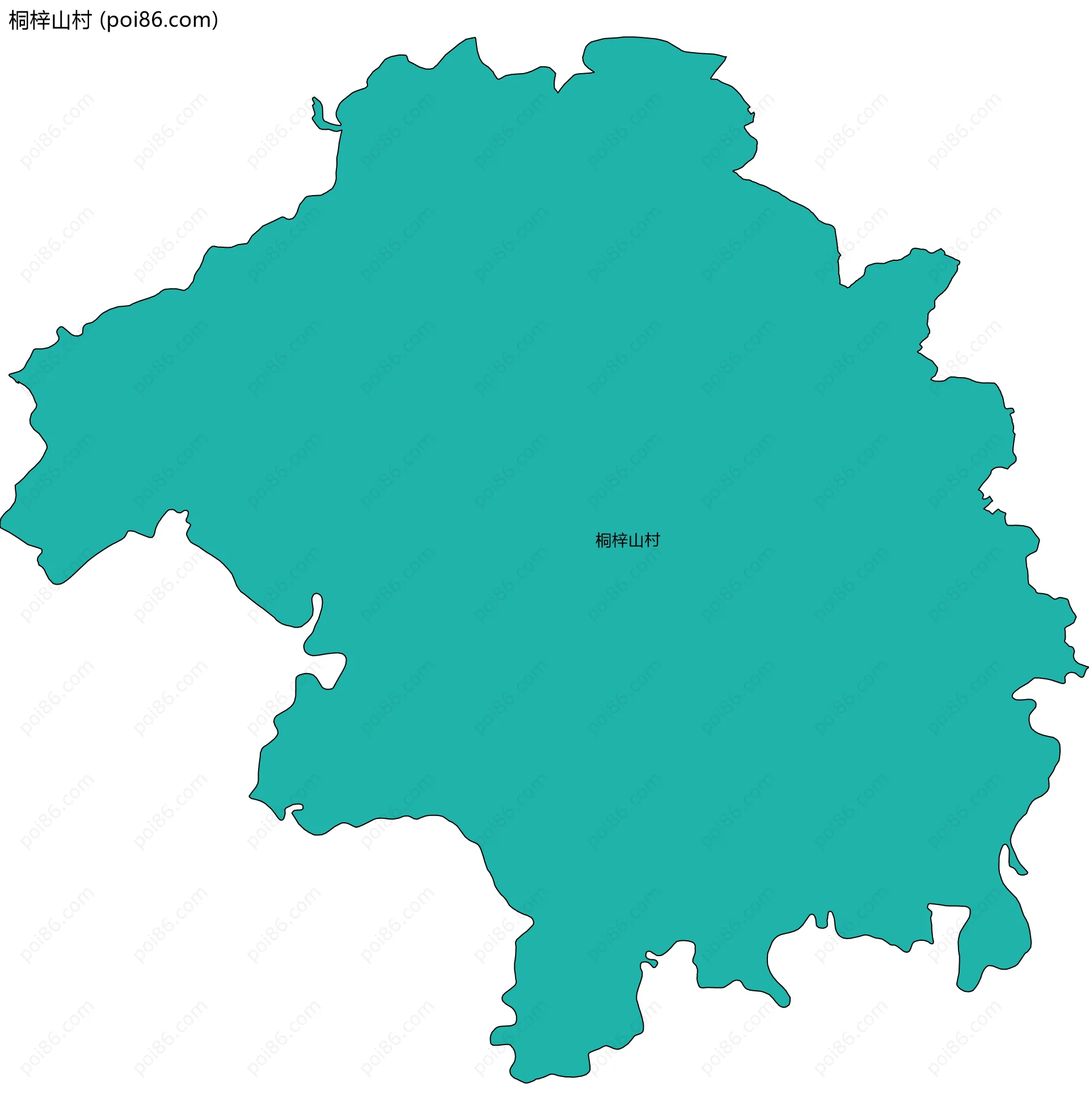 桐梓山村边界地图