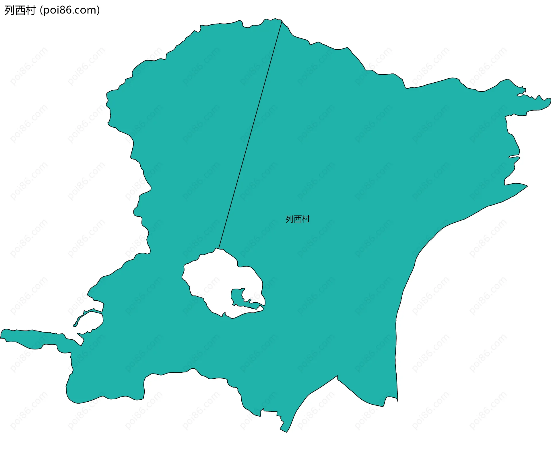 列西村边界地图