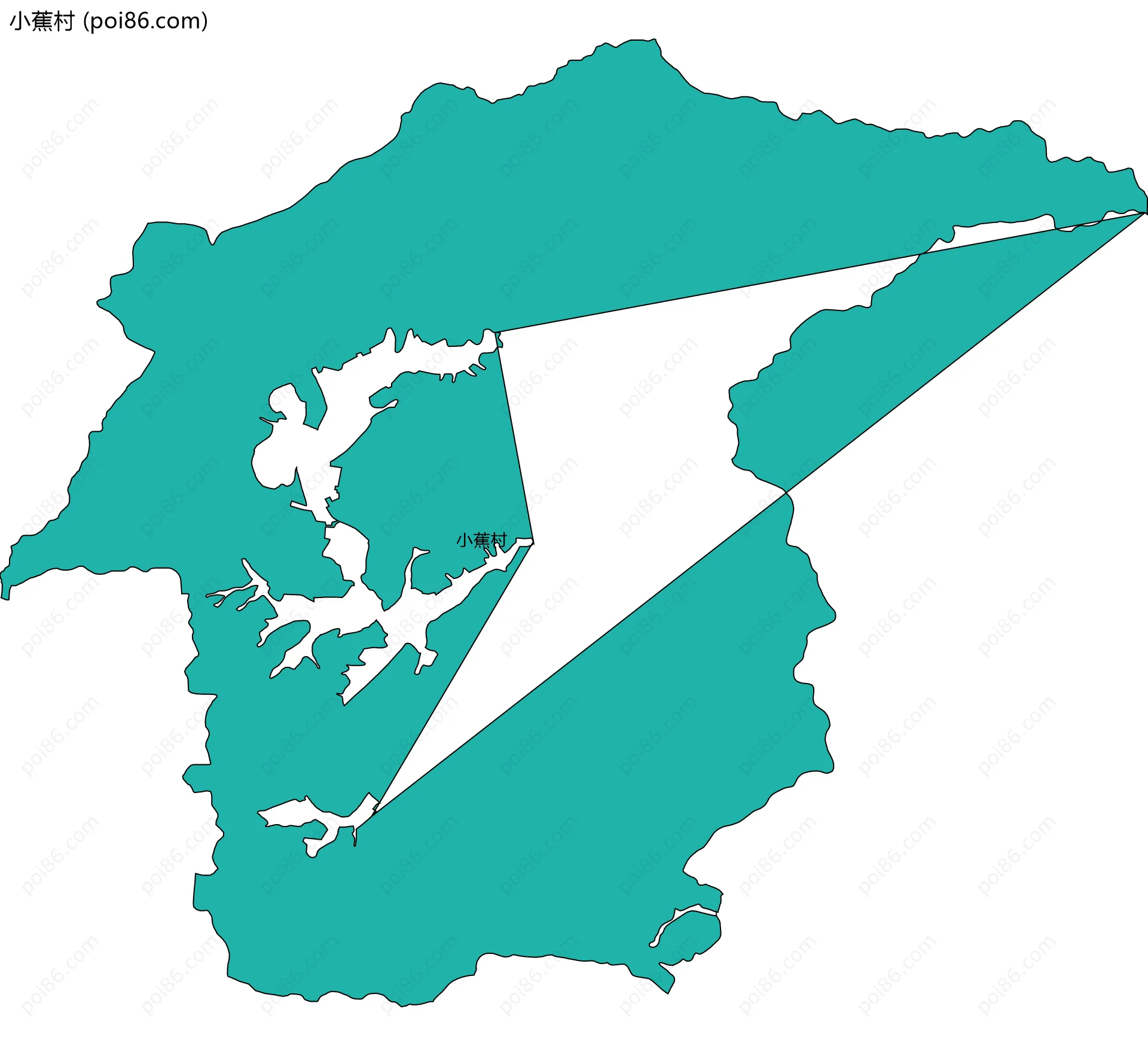 小蕉村边界地图