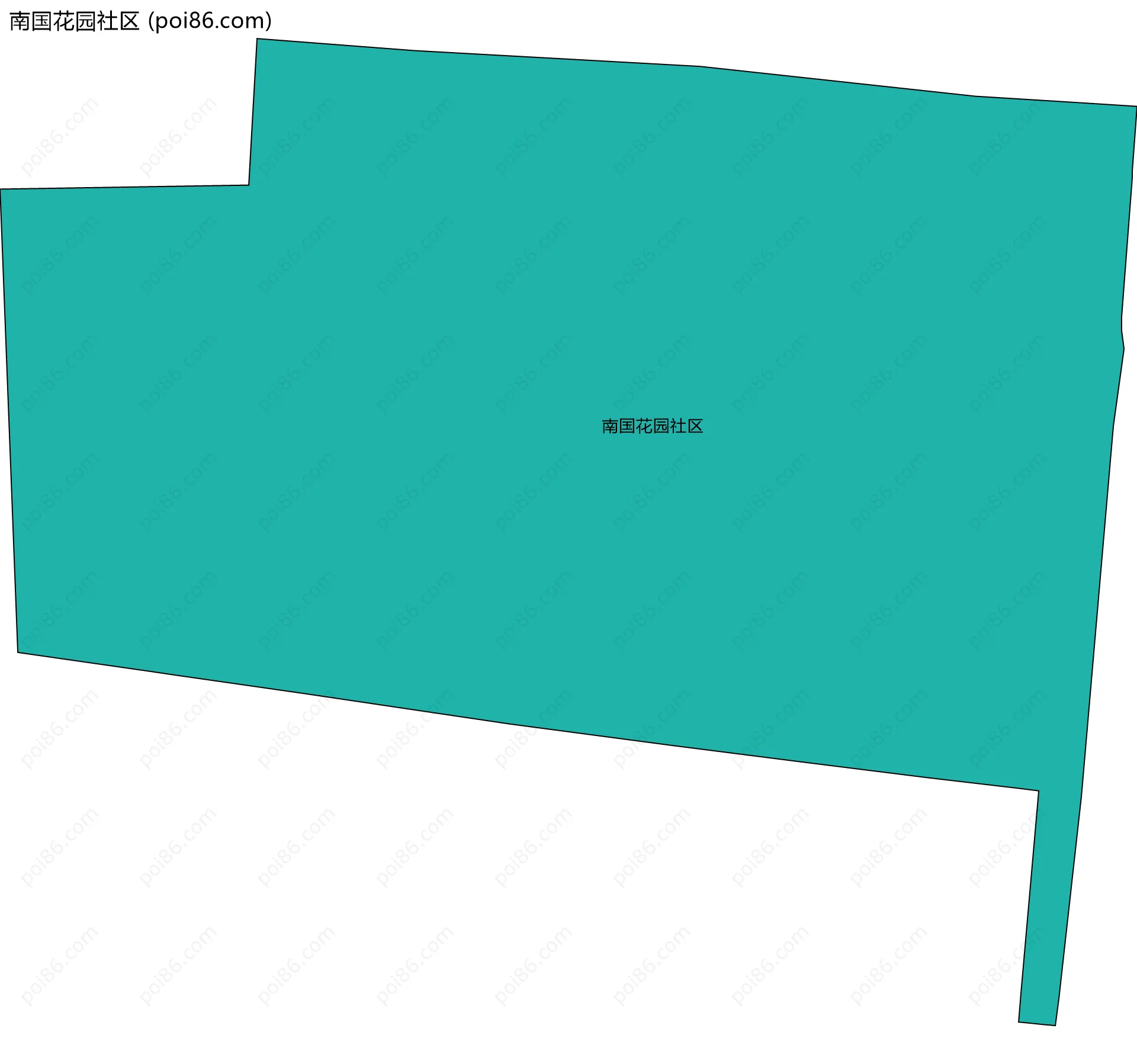 南国花园社区边界地图