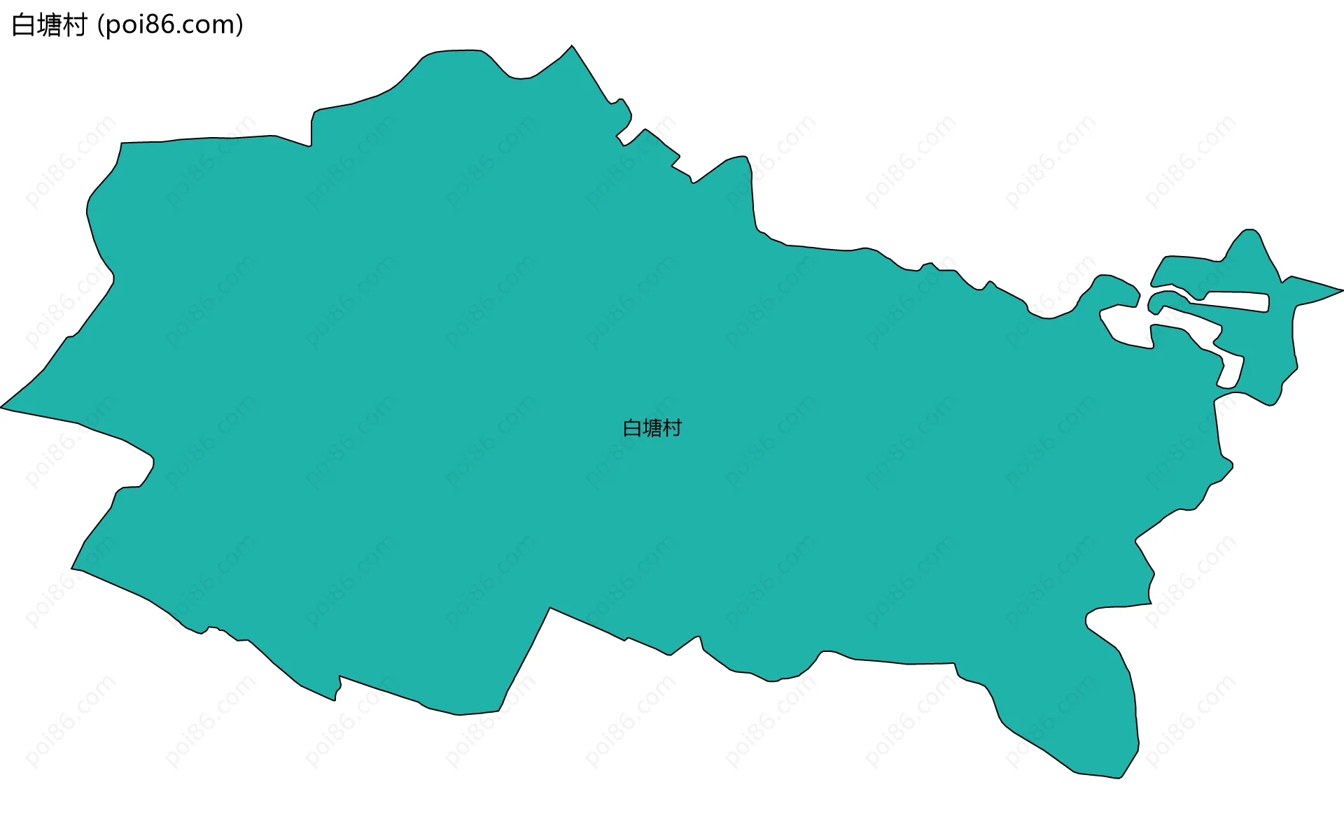 白塘村边界地图