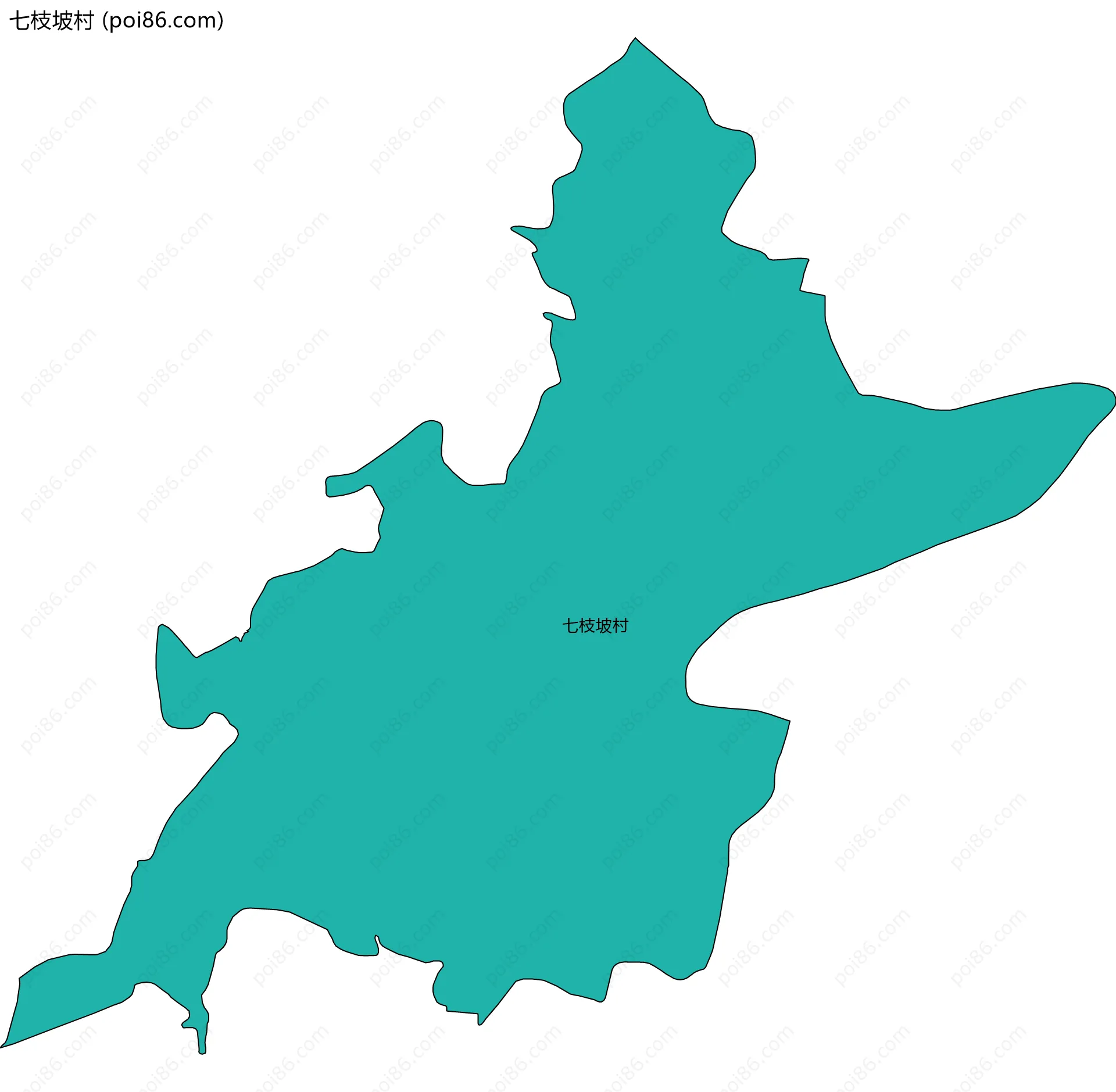 七枝坡村边界地图