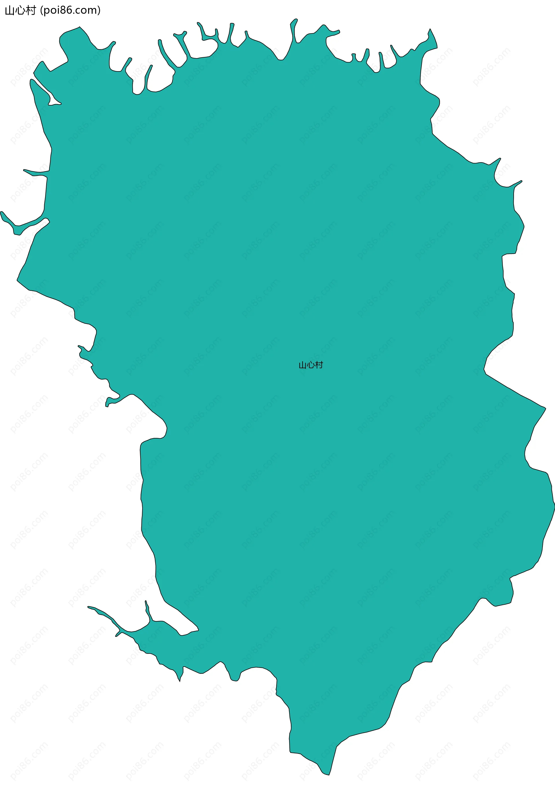 山心村边界地图