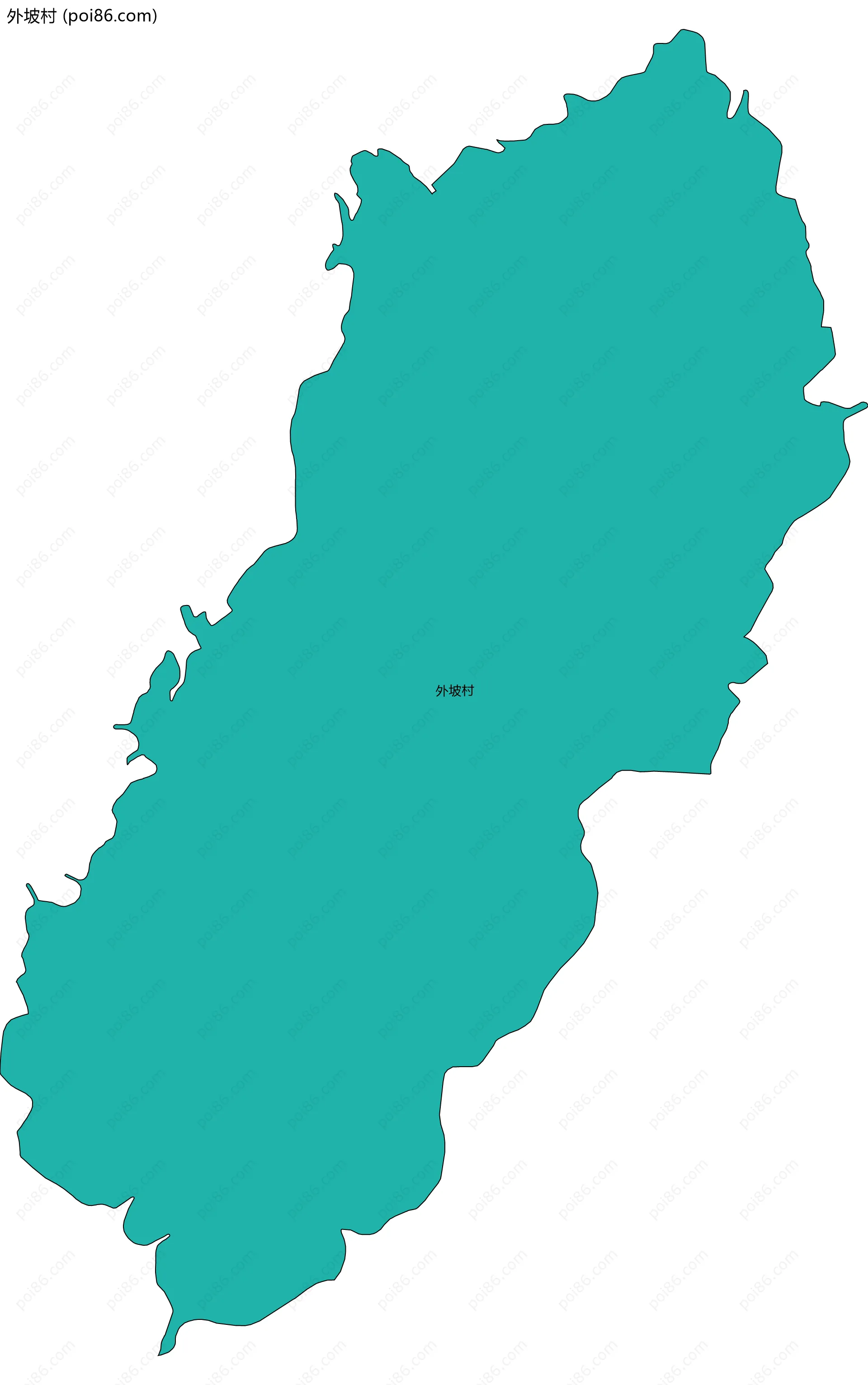 外坡村边界地图