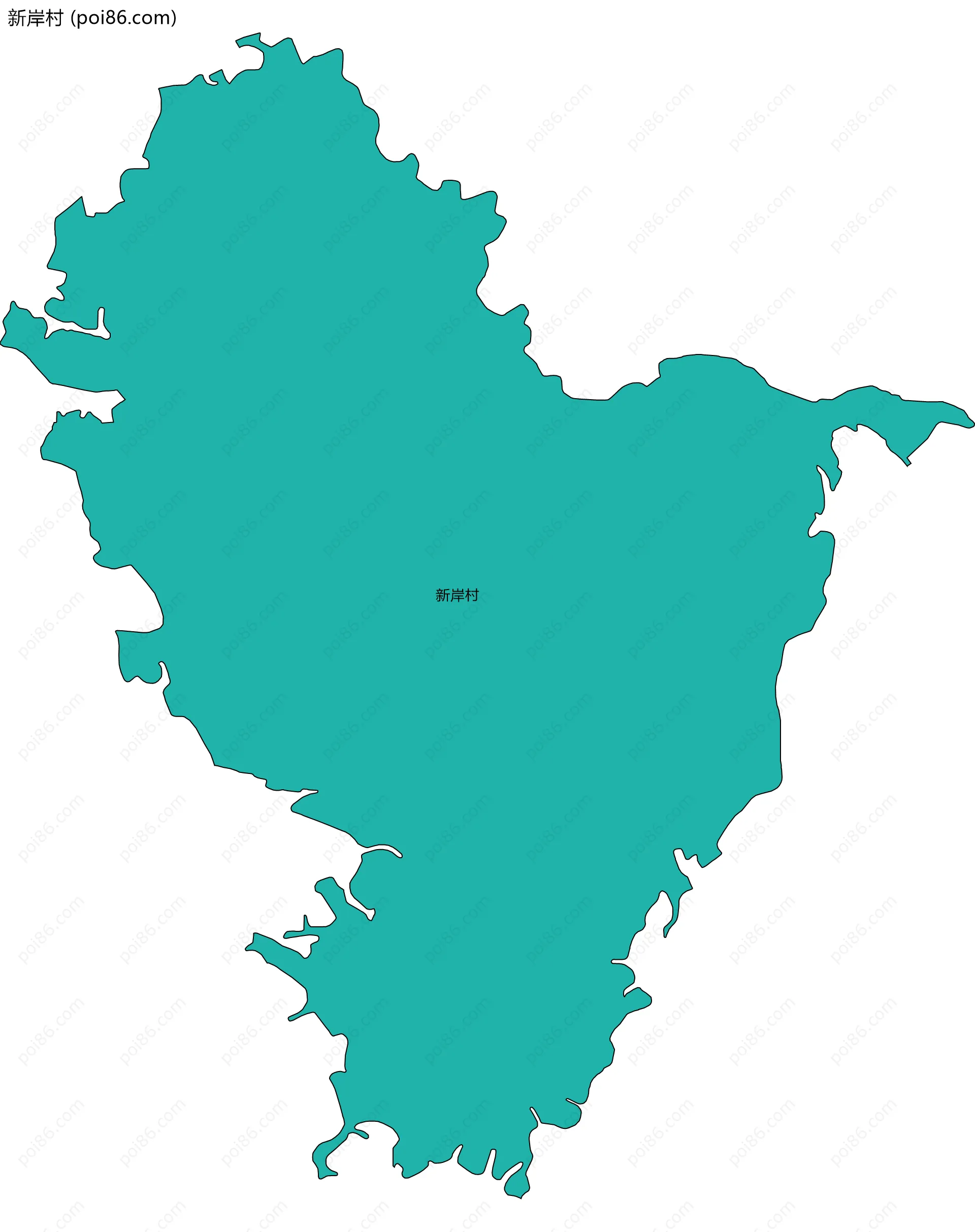 新岸村边界地图