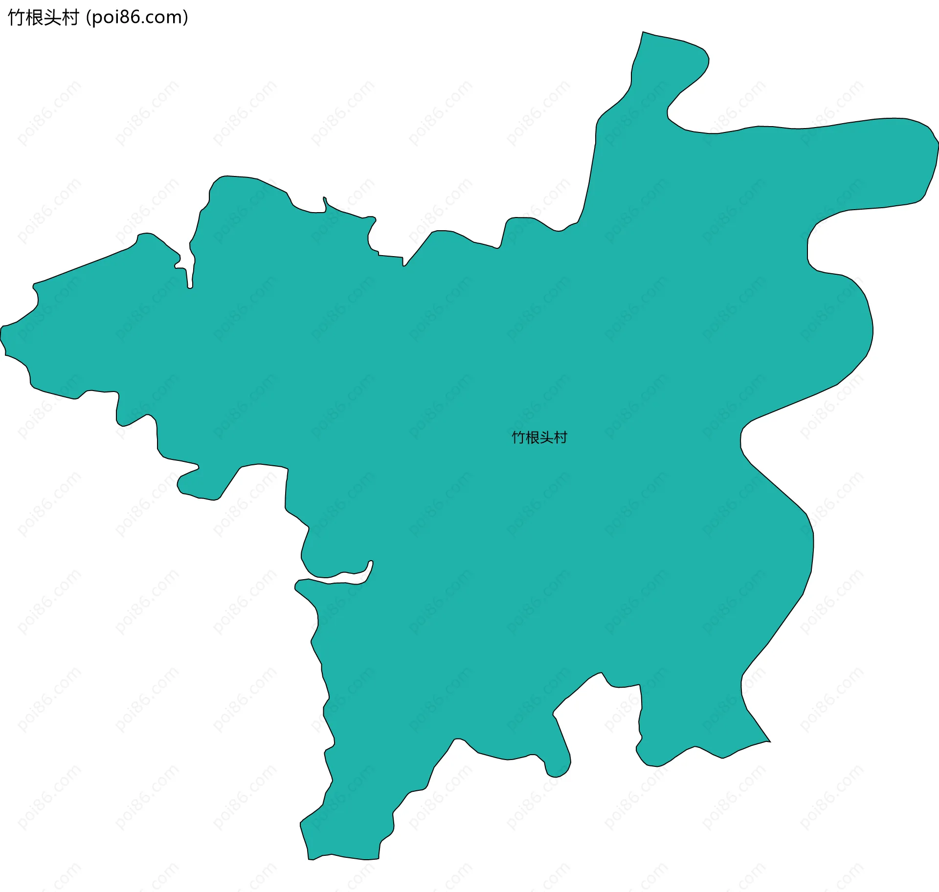 竹根头村边界地图
