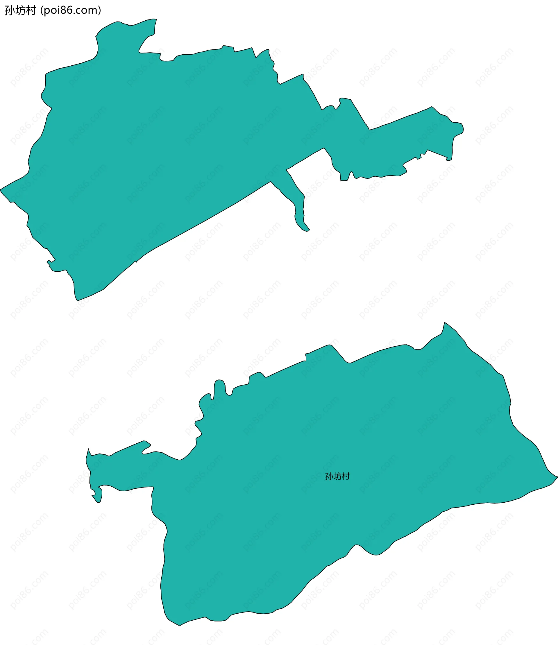 孙坊村边界地图
